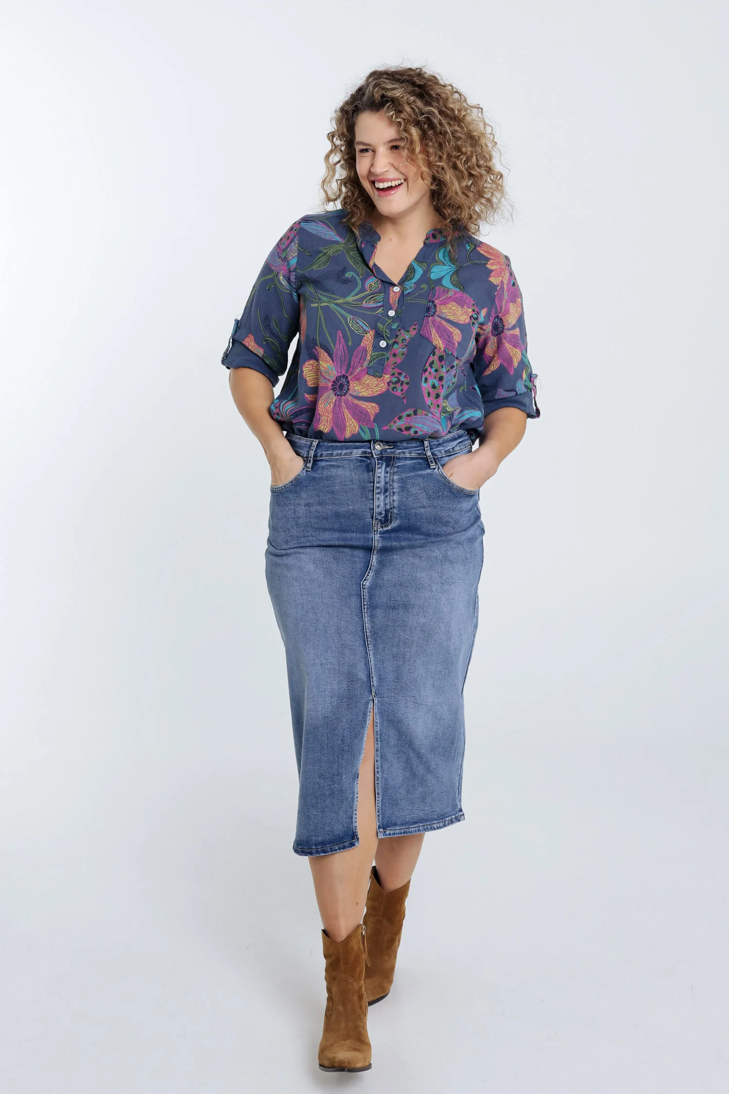 Blouse van katoenen mousseline met bloemenprint - Image 20