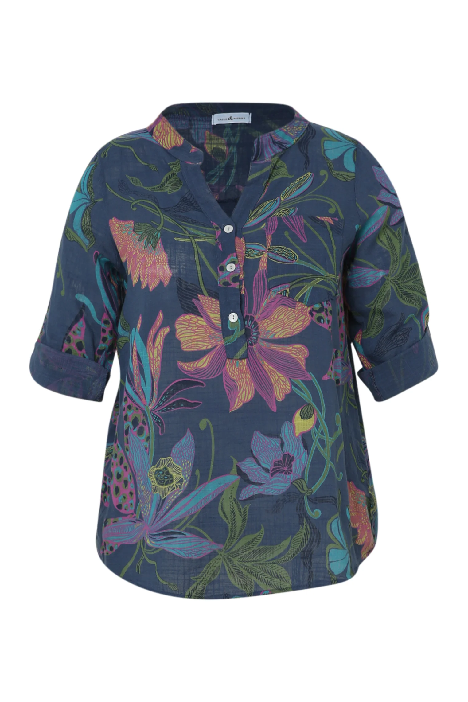 Blouse van katoenen mousseline met bloemenprint - Image 21