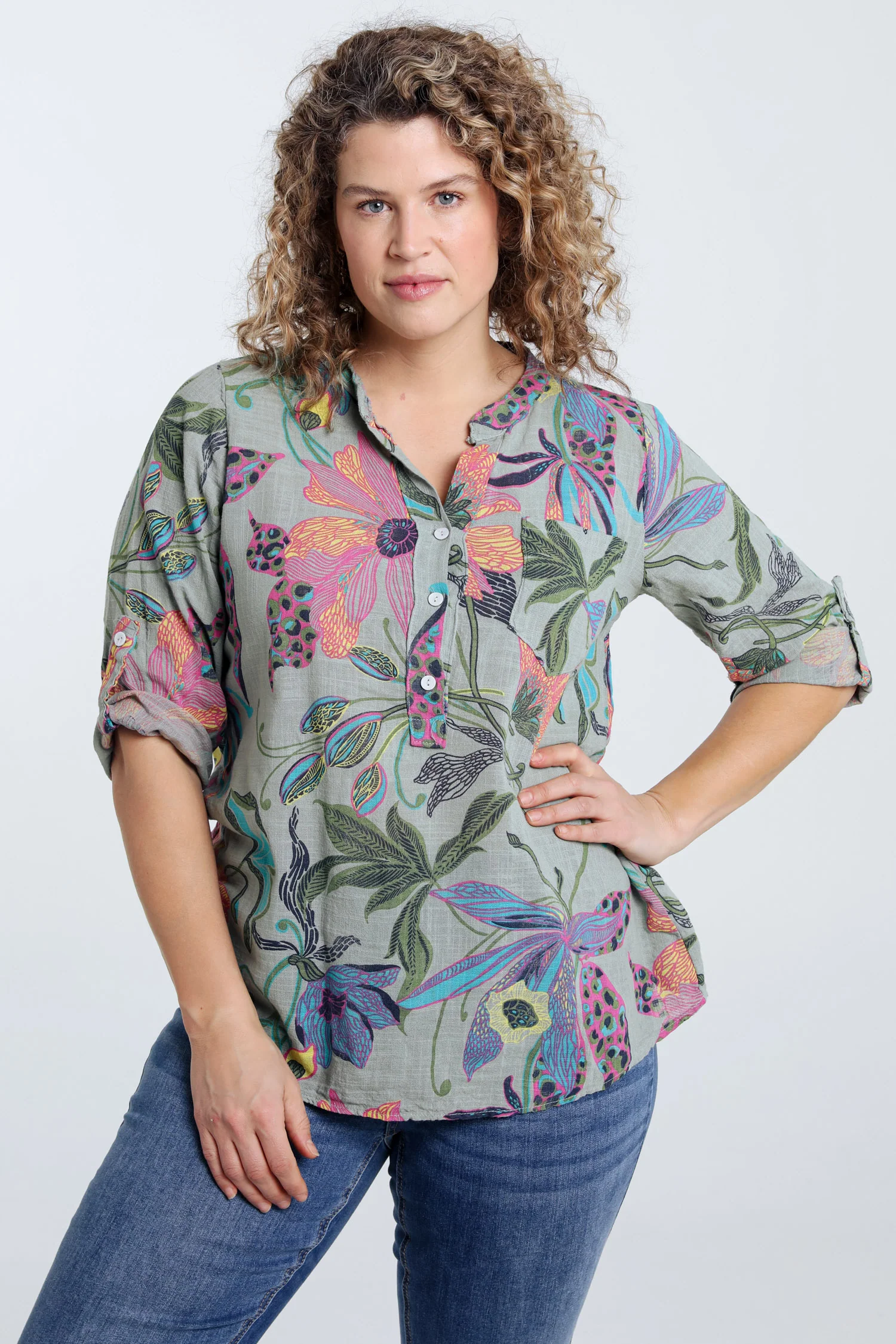 Blouse van katoenen mousseline met bloemenprint - Image 23