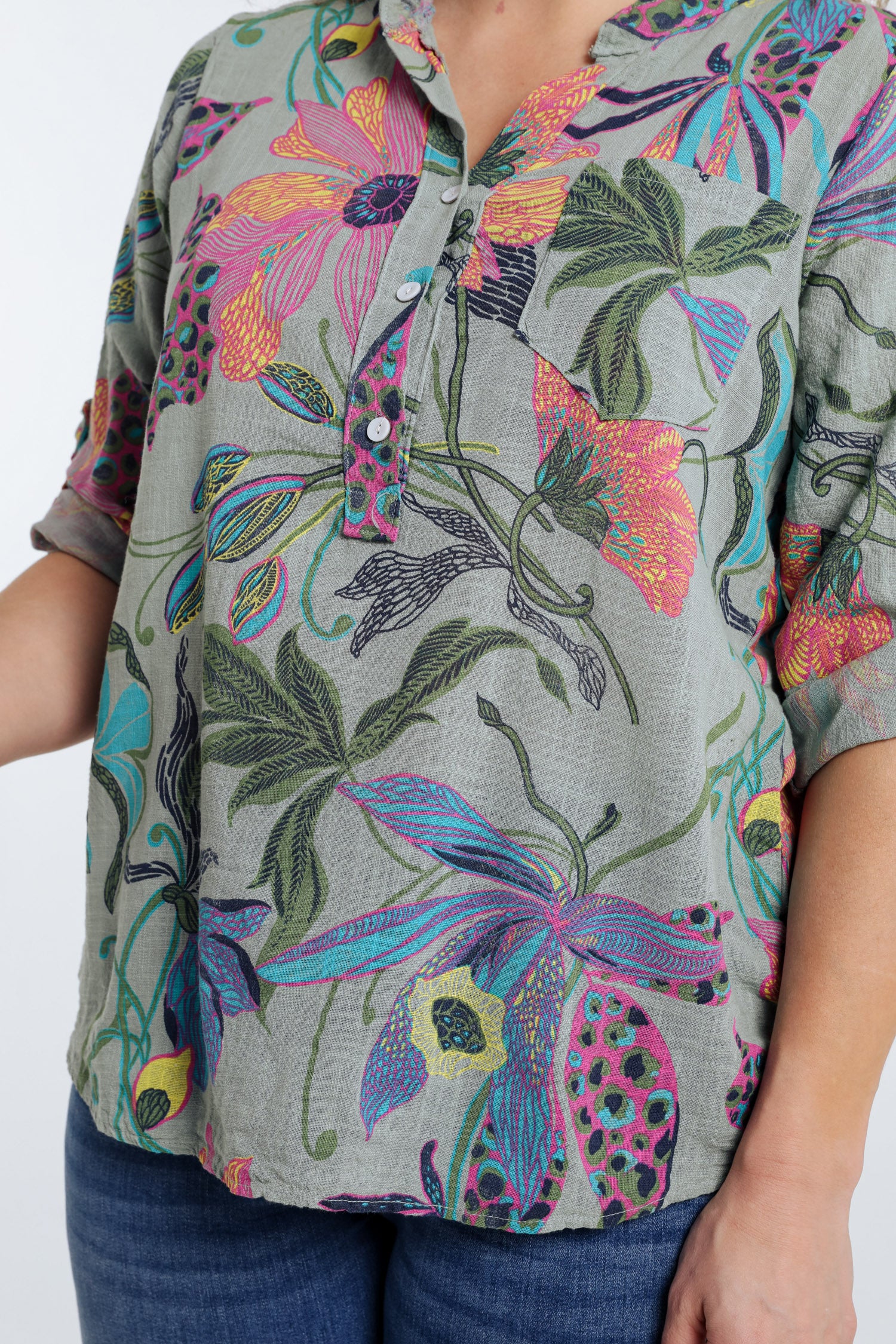 Blouse van katoenen mousseline met bloemenprint - Image 28