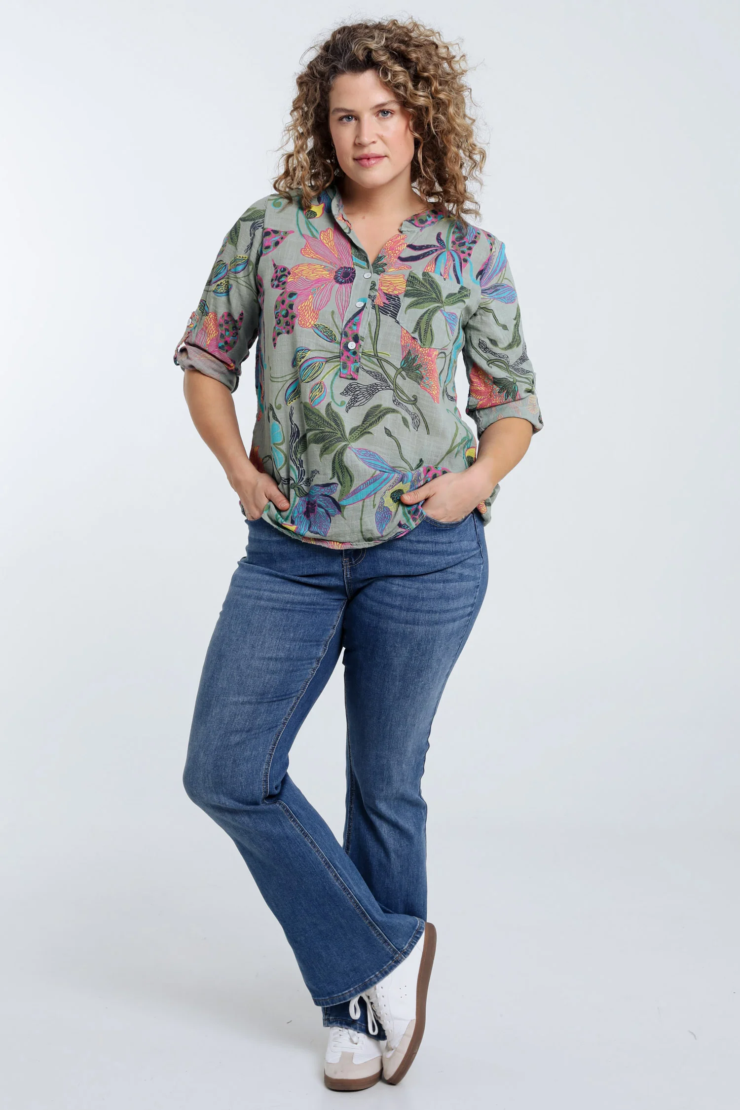 Blouse van katoenen mousseline met bloemenprint - Image 29
