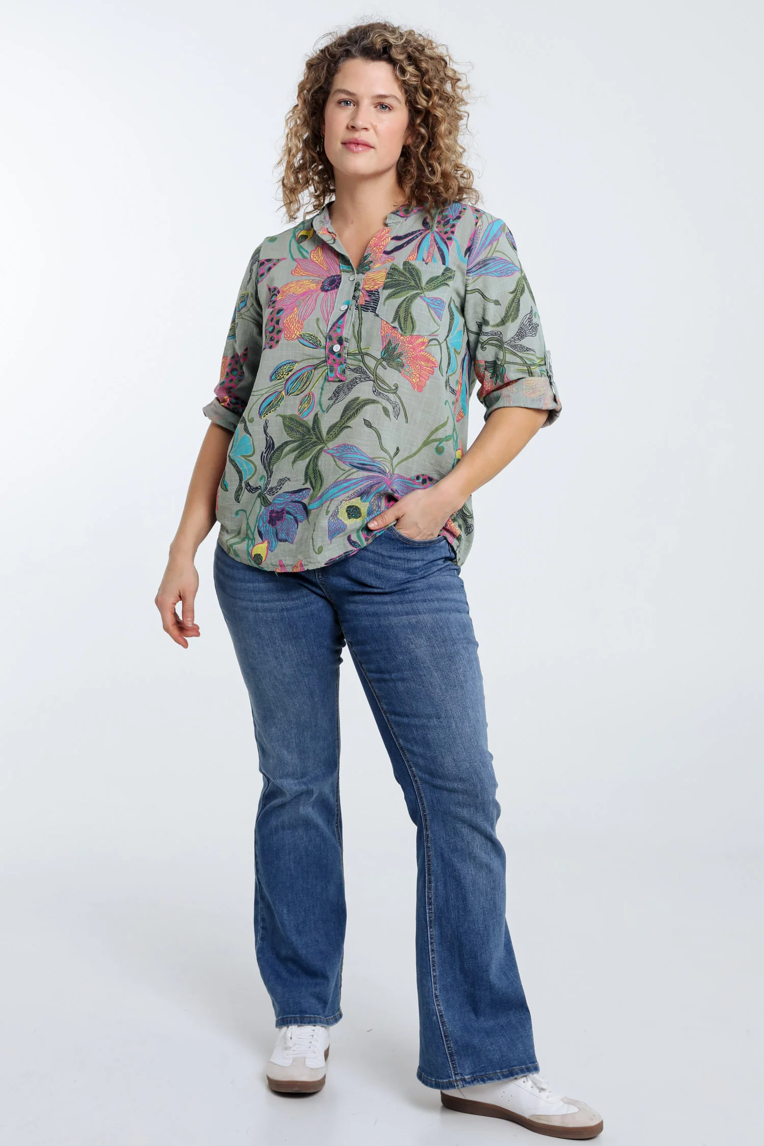 Blouse van katoenen mousseline met bloemenprint - Image 30