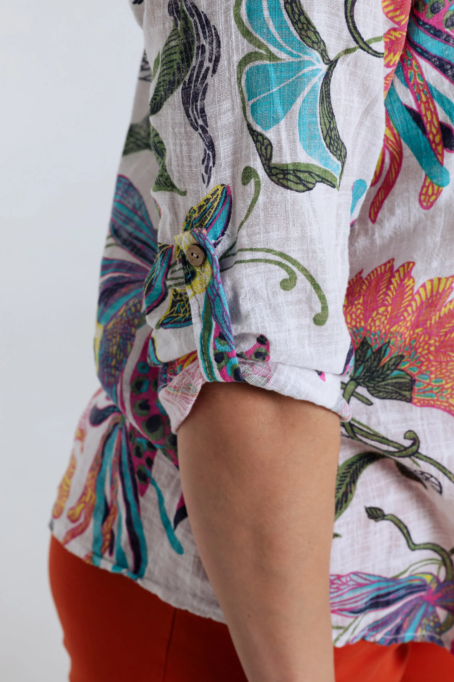 Blouse van katoenen mousseline met bloemenprint - Image 6