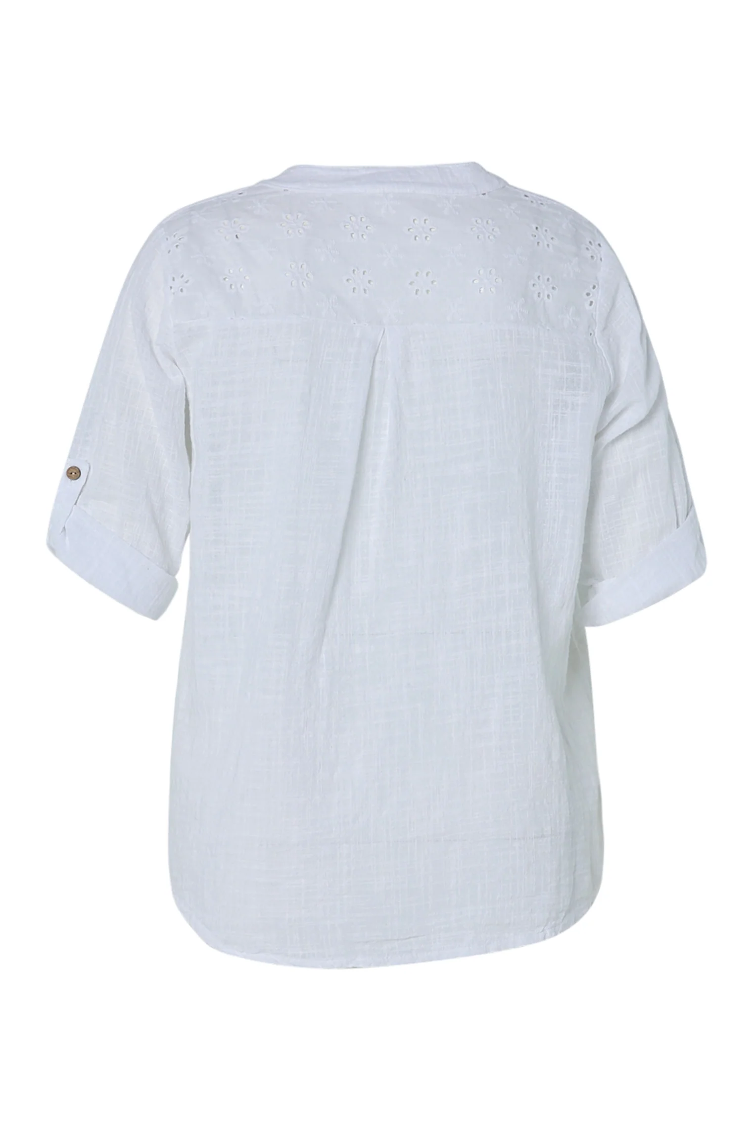Blouse van effen katoen gaas - Image 11