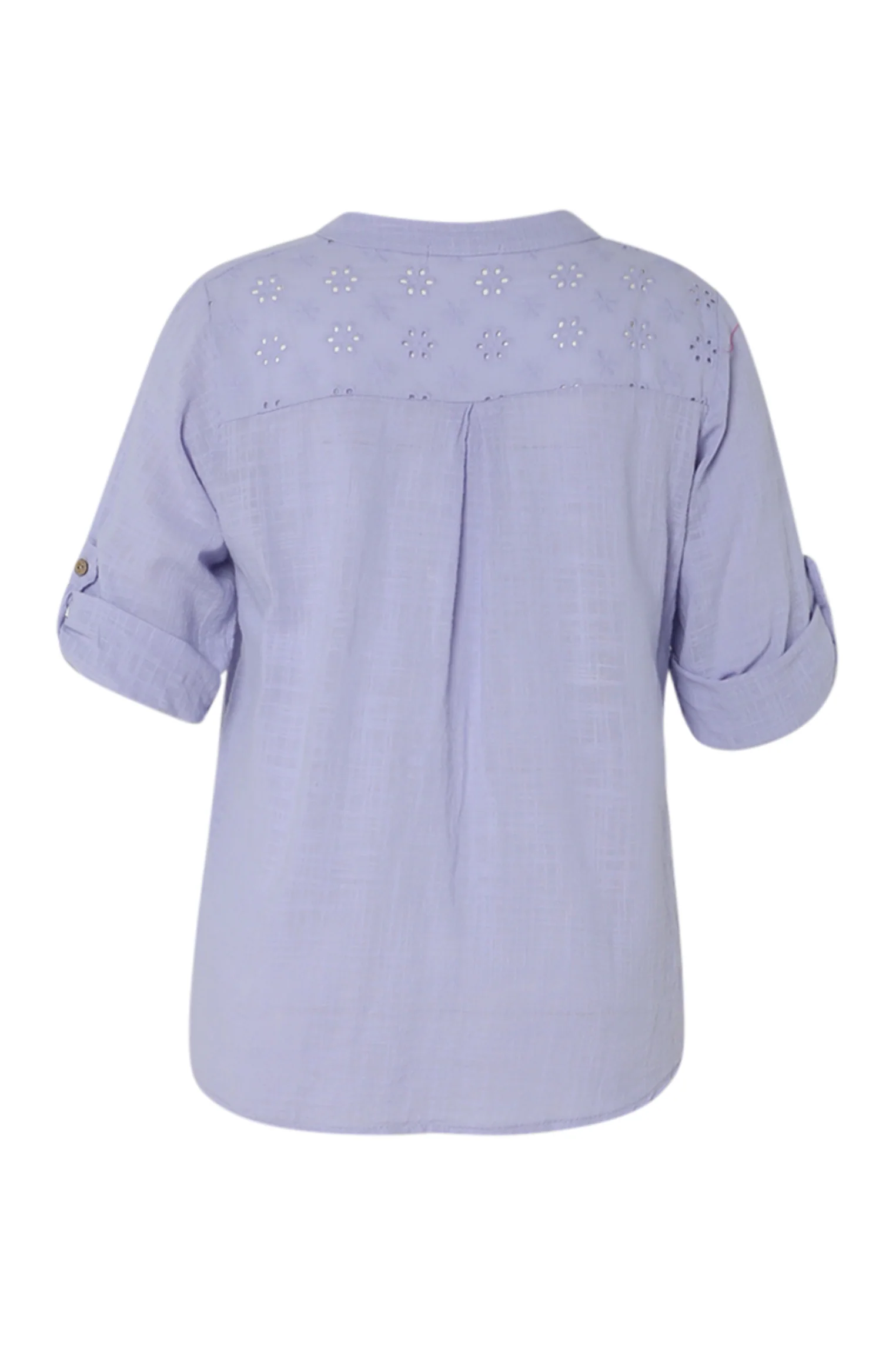 Blouse van effen katoen gaas - Image 22