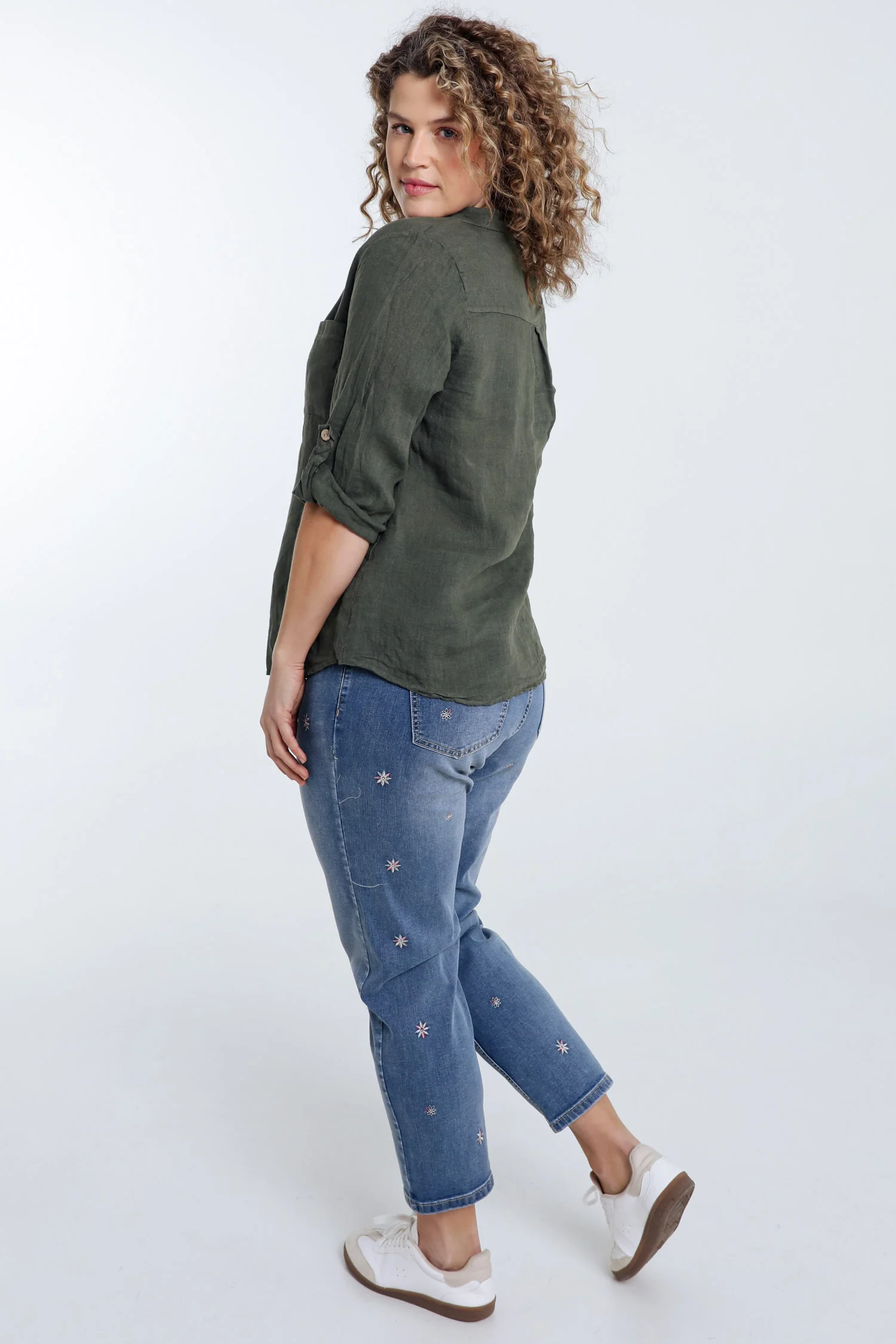 Effen linnen blouse - Image 13