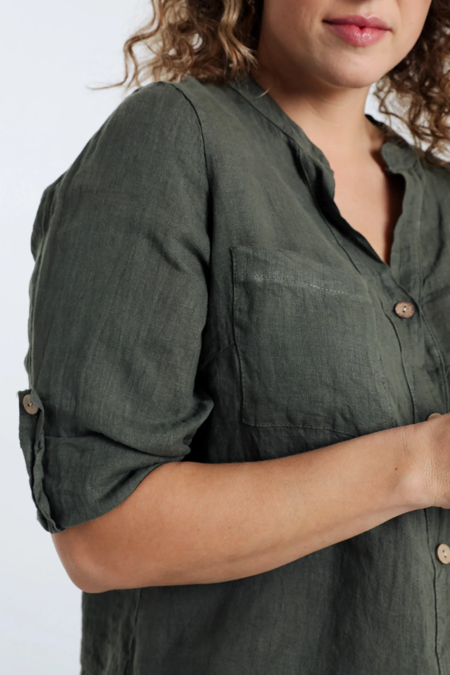 Effen linnen blouse - Image 15