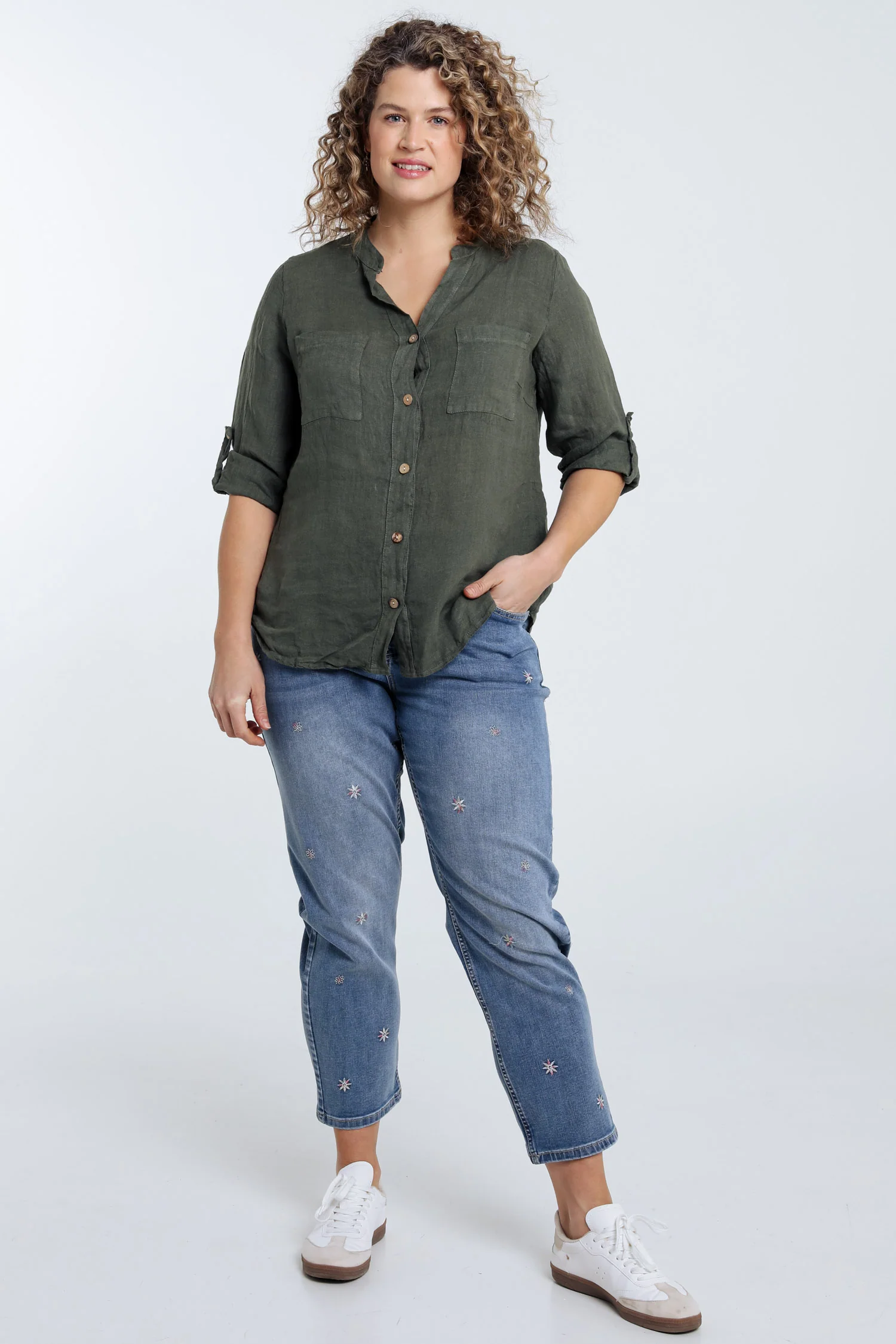 Effen linnen blouse - Image 18