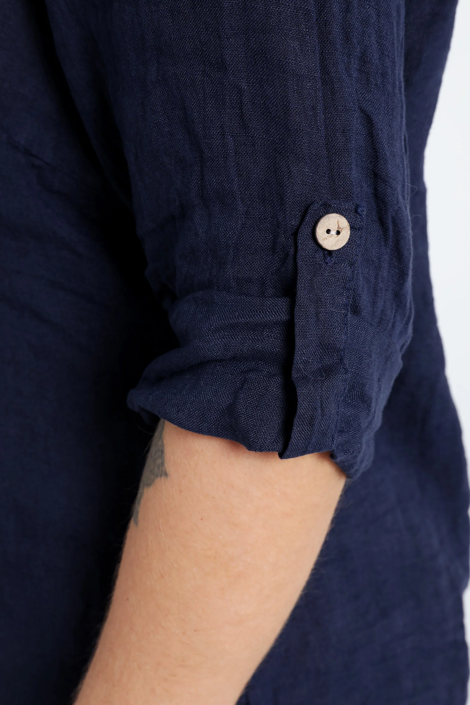 Effen linnen blouse - Image 3