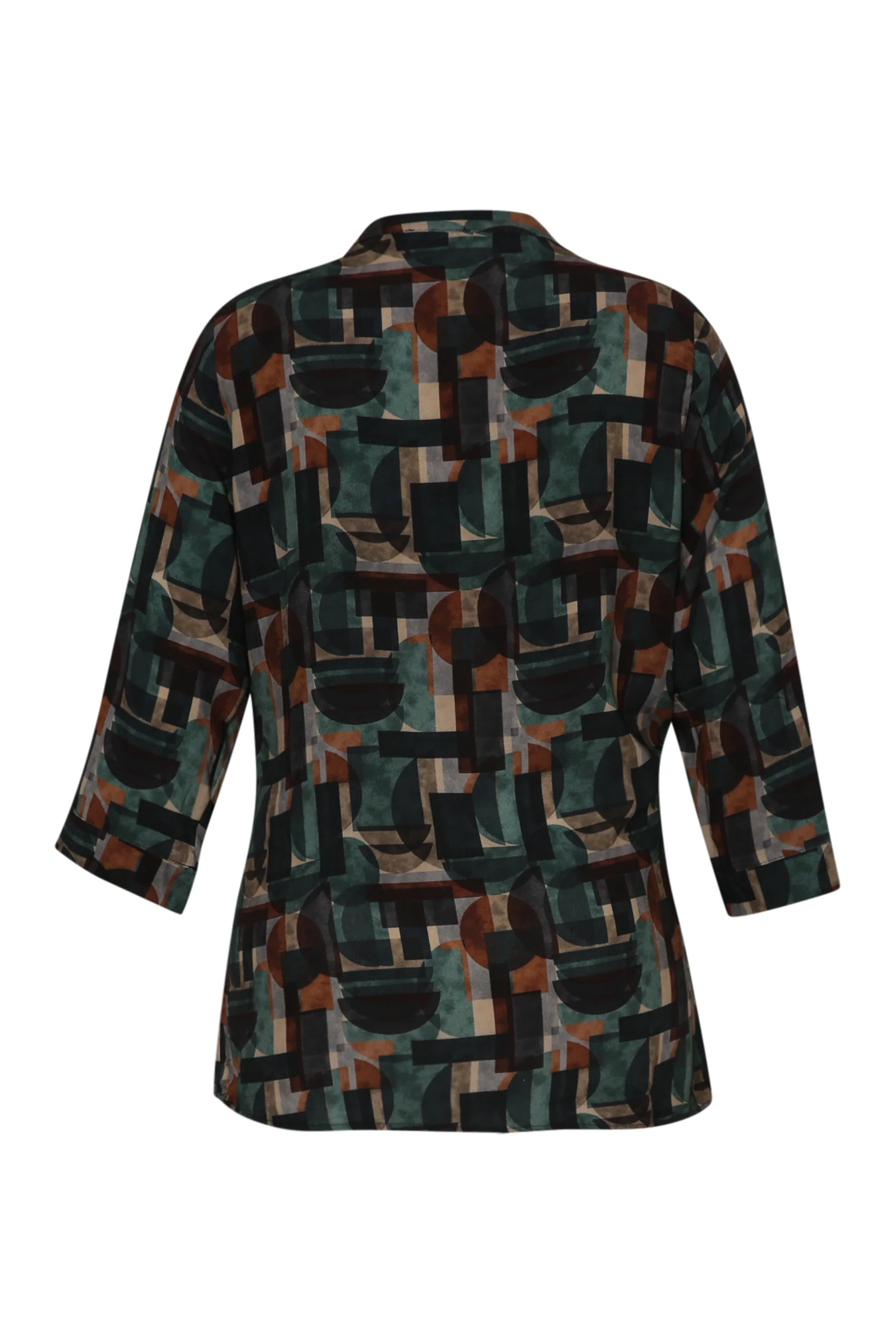 Blouse van bedrukte viscose met grafisch dessin - Image 16