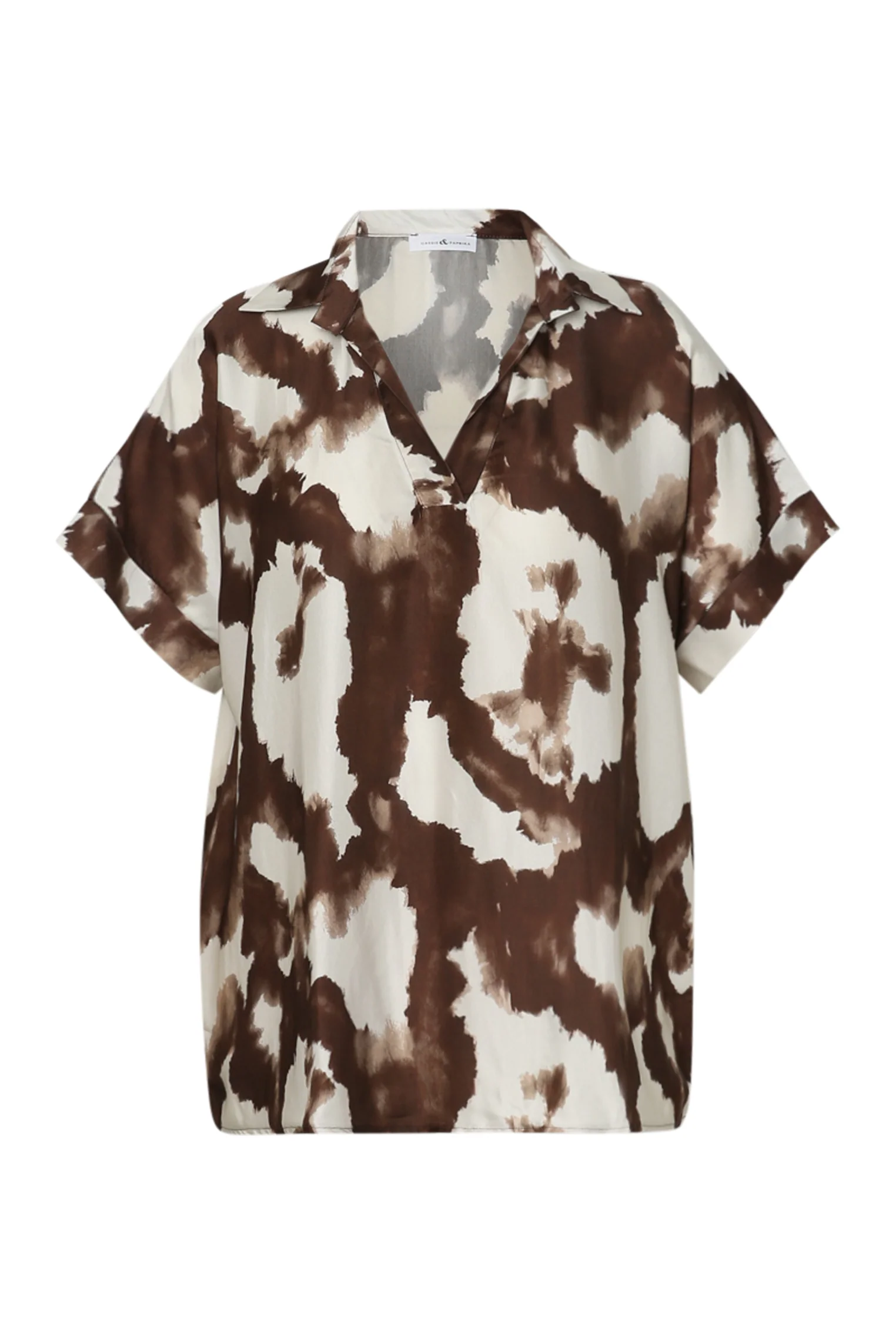 Blouse van viscose met satijneffect en dierenprint - Image 10