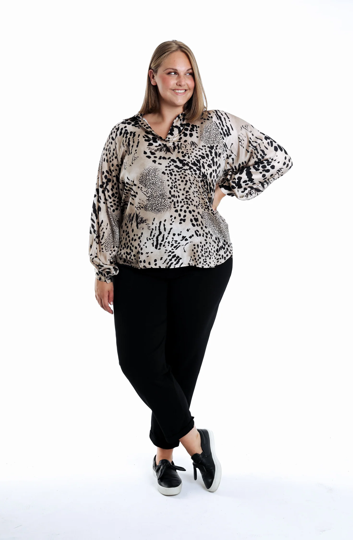 Blouse van viscose met dierenprint - Image 5