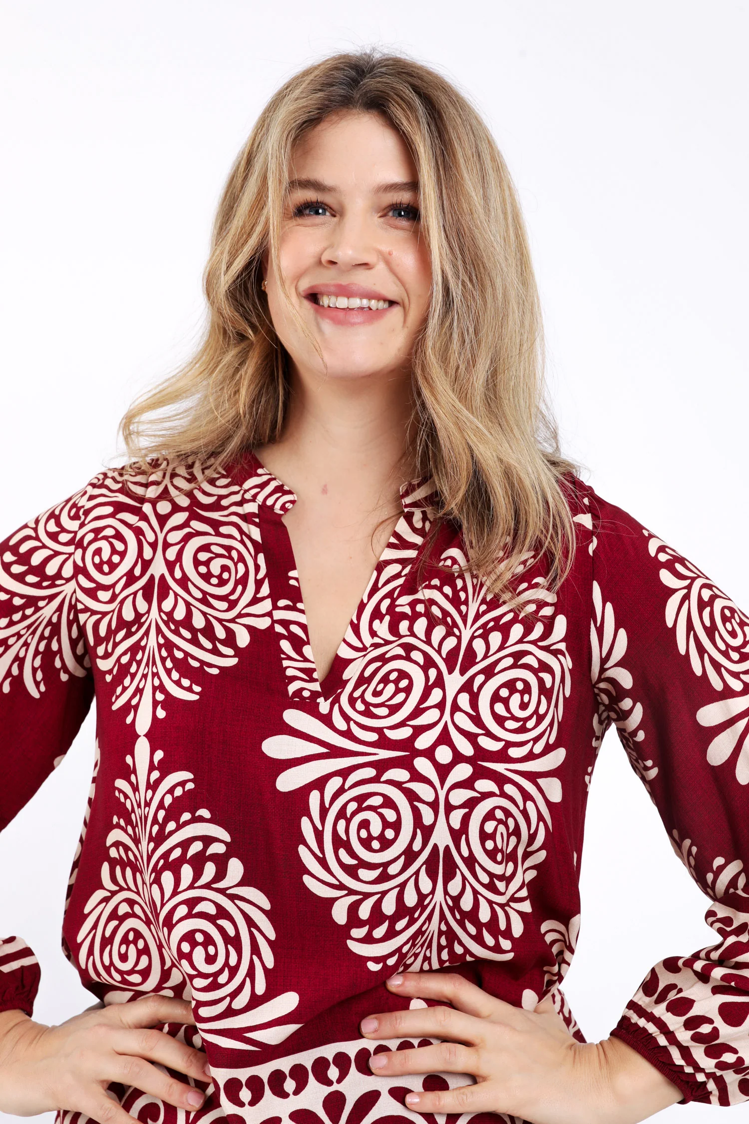 Blouse van viscose met paisleyprint - Image 3