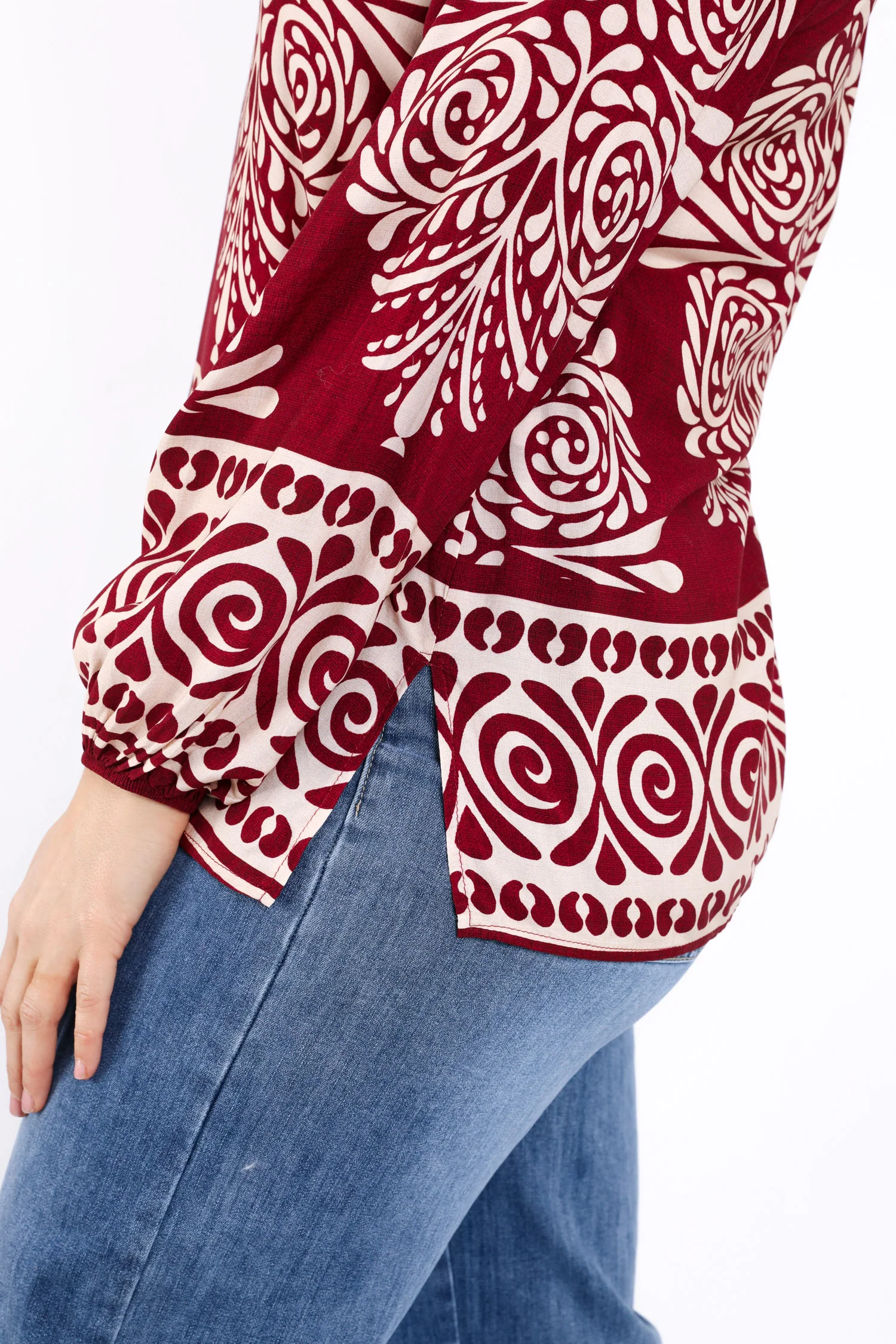 Blouse van viscose met paisleyprint - Image 4