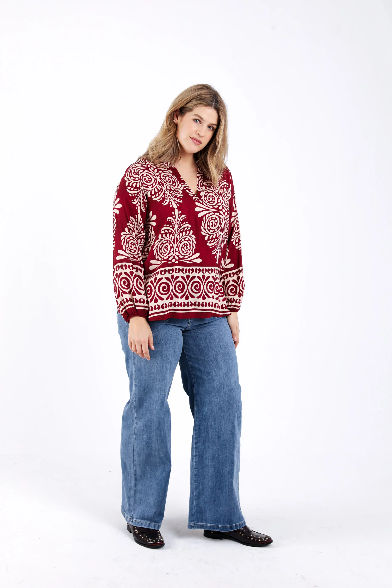 Blouse van viscose met paisleyprint - Image 5