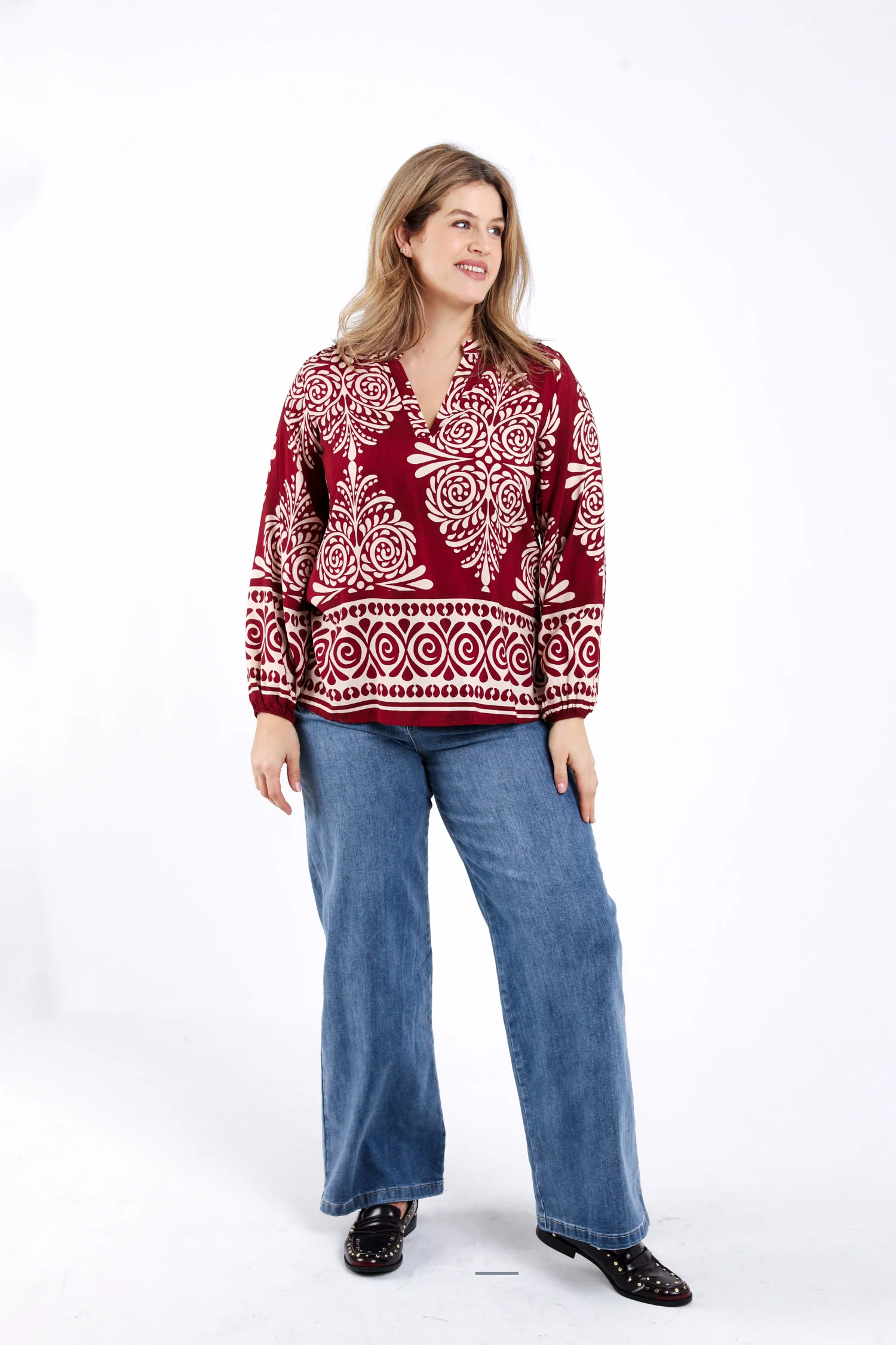 Blouse van viscose met paisleyprint - Image 6