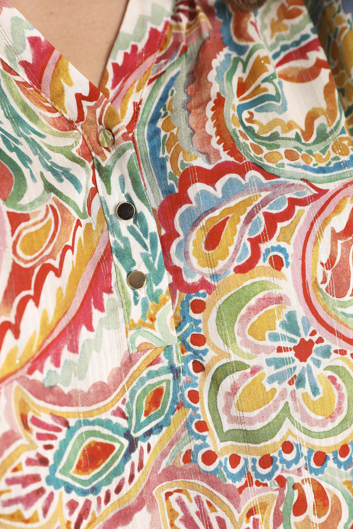 Blouse van viscose met paisleyprint - Image 4