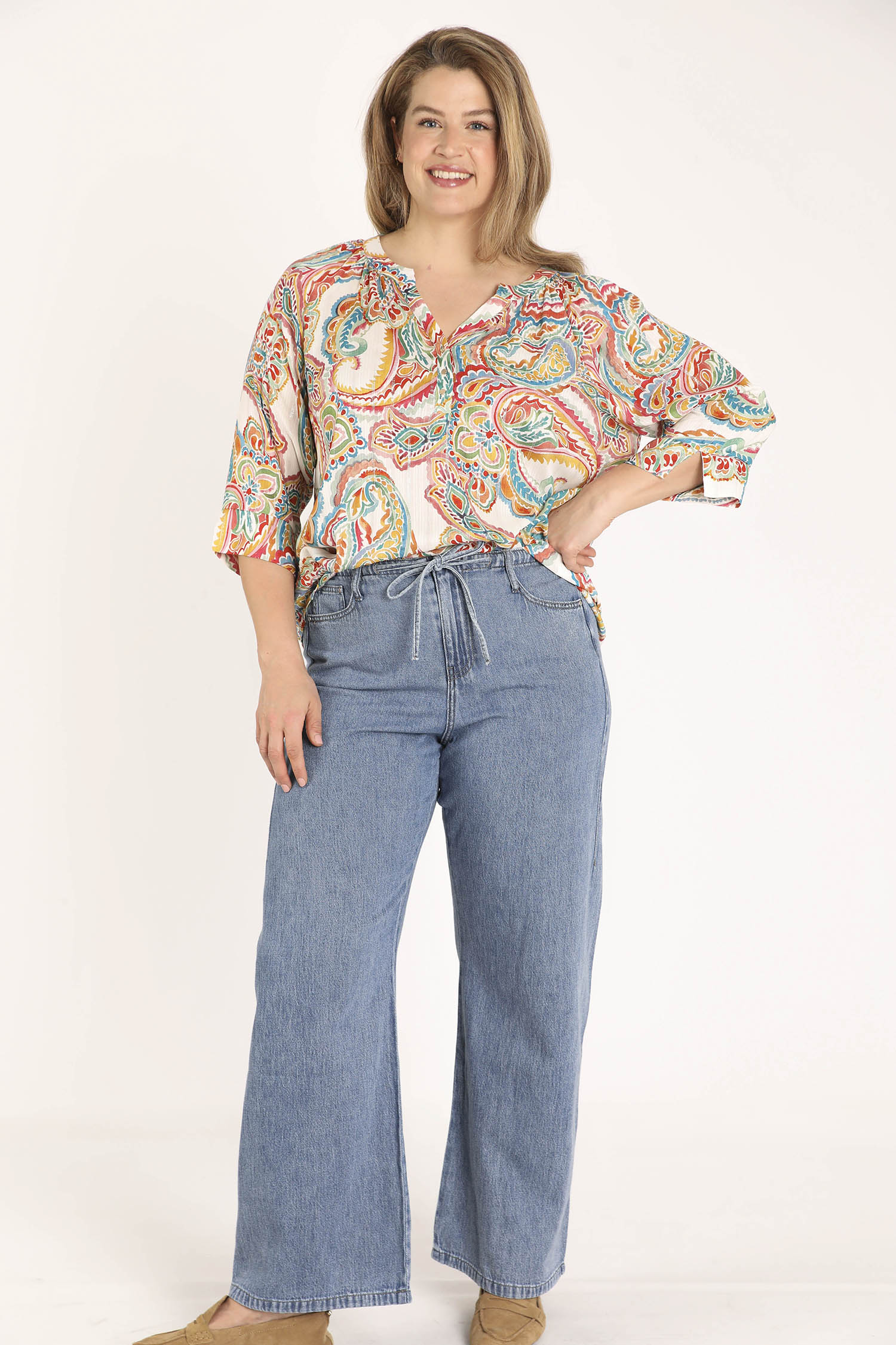 Blouse van viscose met paisleyprint - Image 7