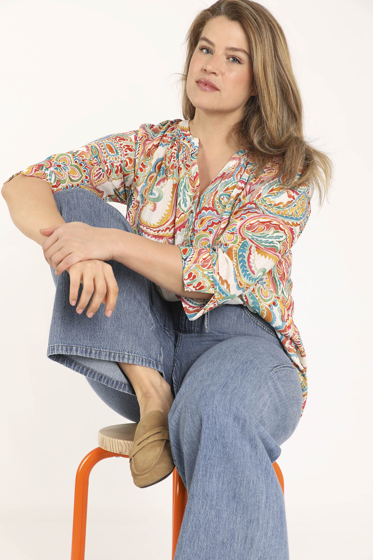 Blouse van viscose met paisleyprint - Image 8