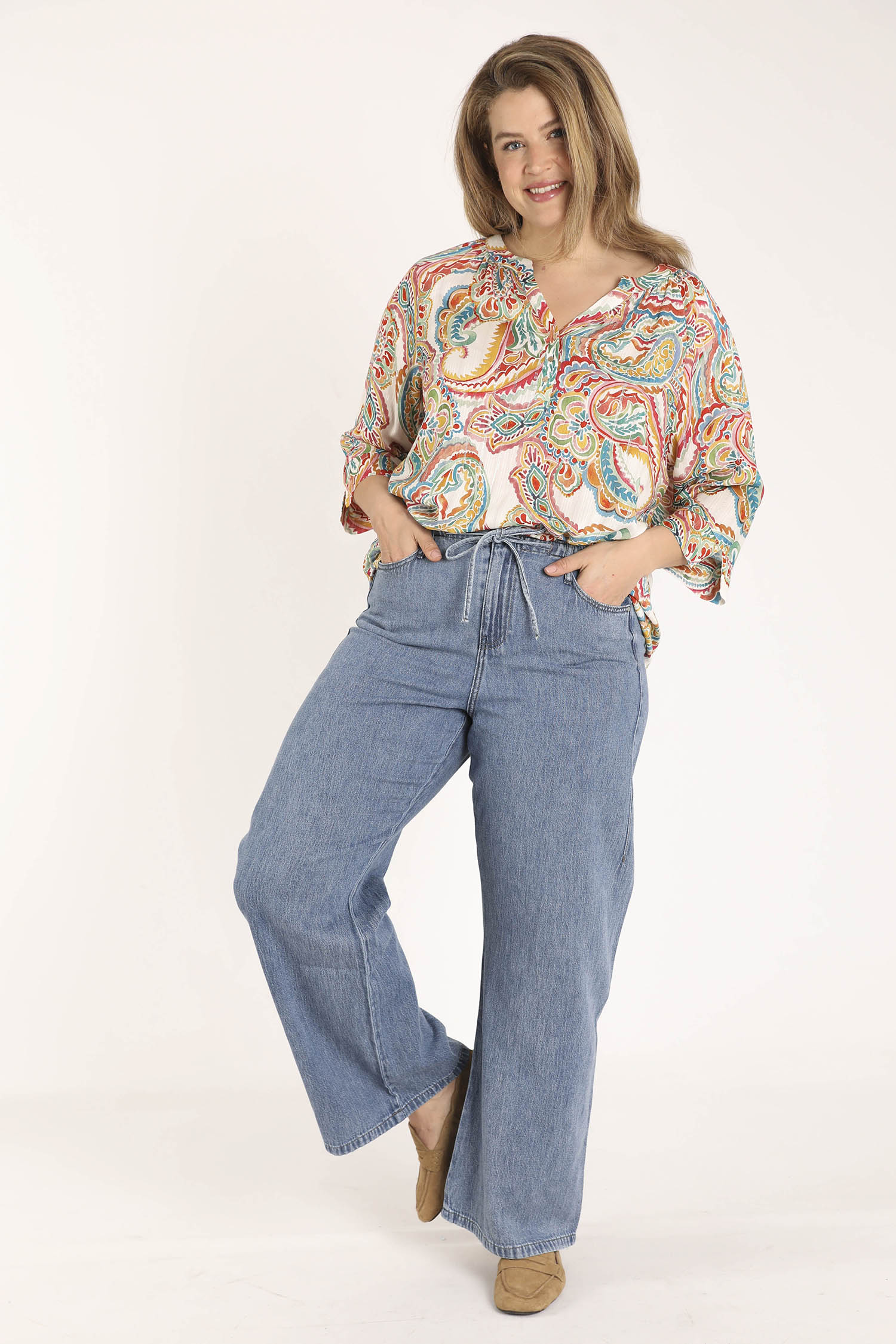 Blouse van viscose met paisleyprint - Image 9