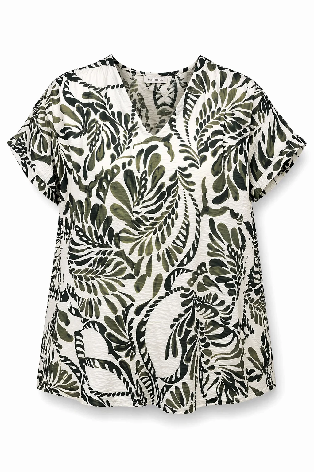 Blouse van tweekleurige viscose met paisleyprint - Image 11