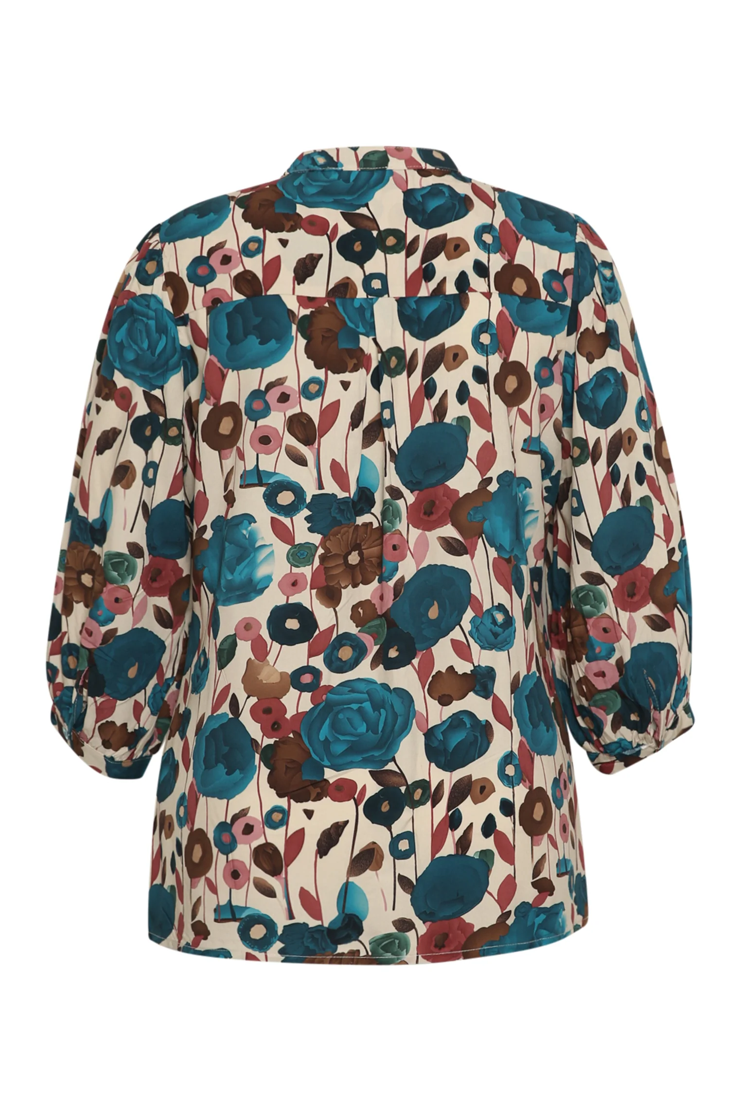 Blouse van viscose met klaproosprint - Image 8