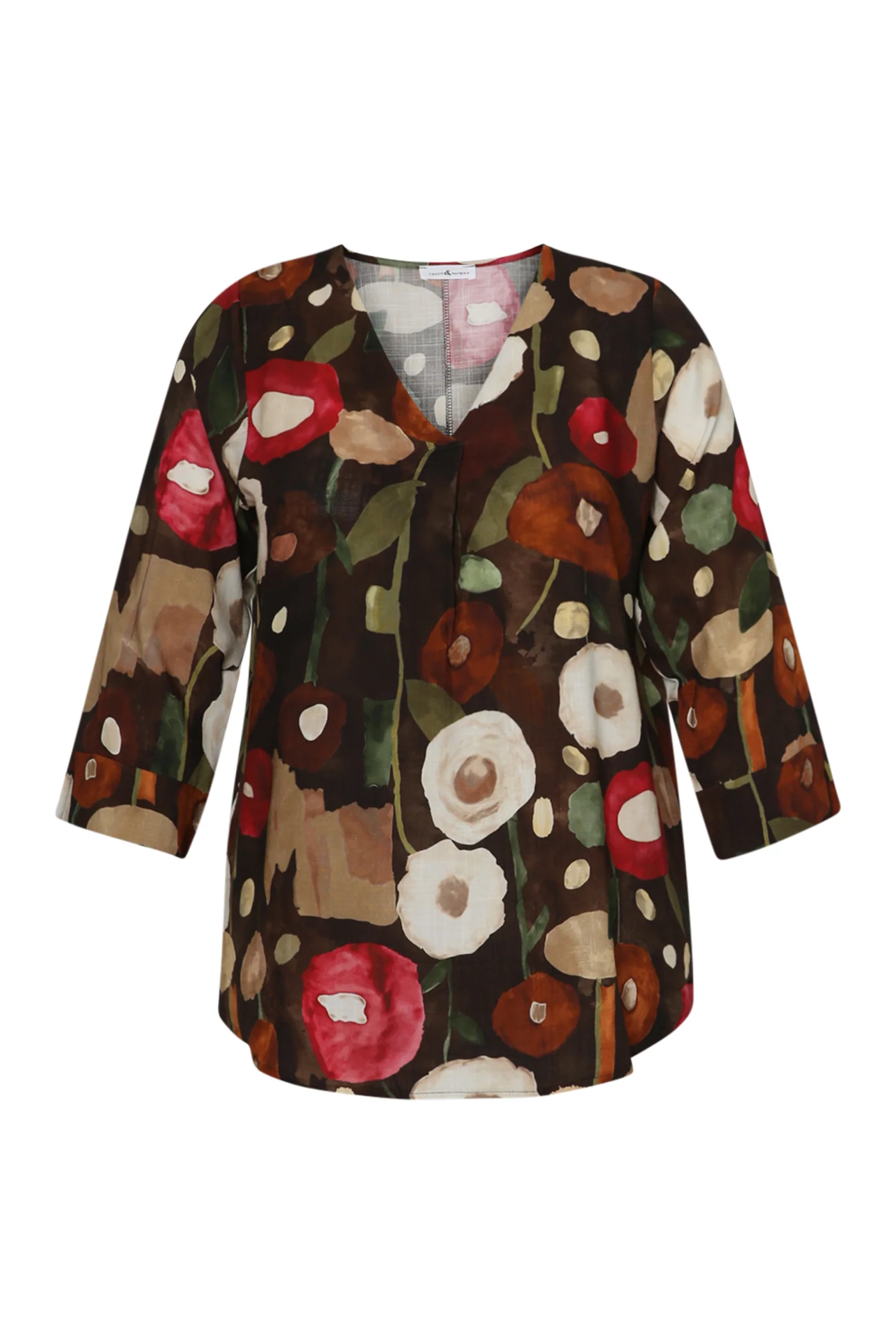 Blouse van bedrukt viscose met klaprozen - Image 9