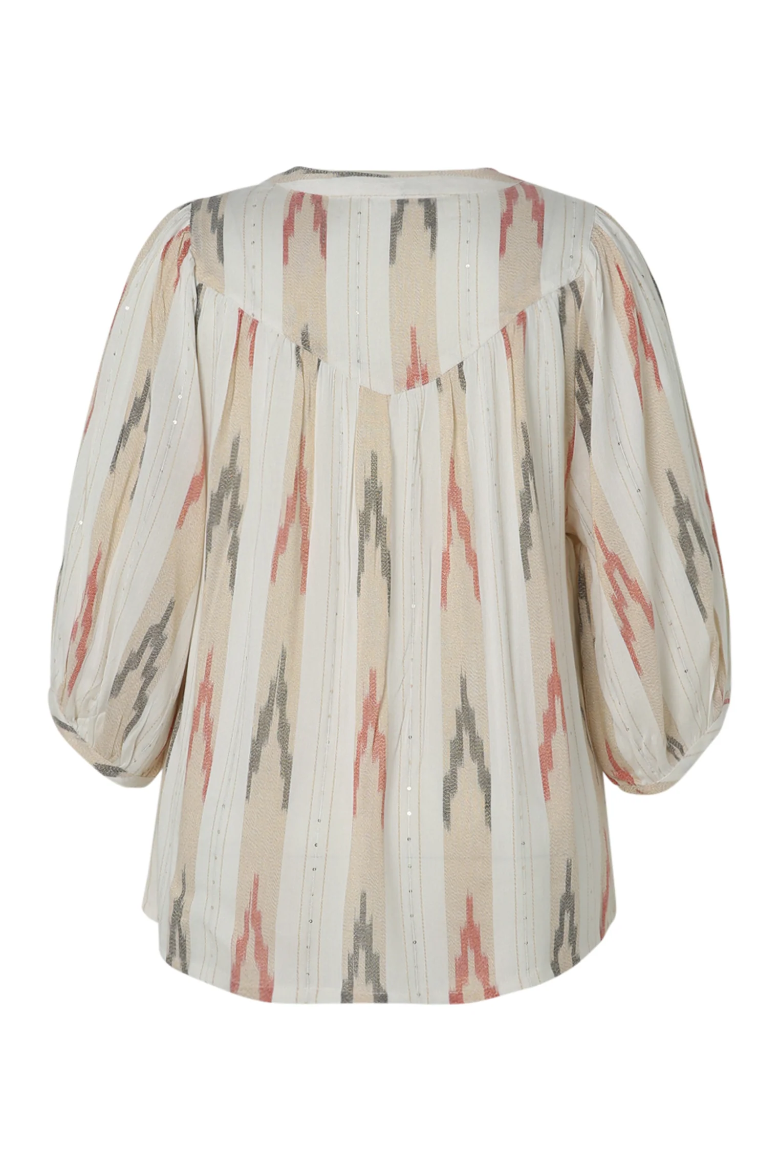 Etnisch bedrukt viscose blouse met lurex - Image 2