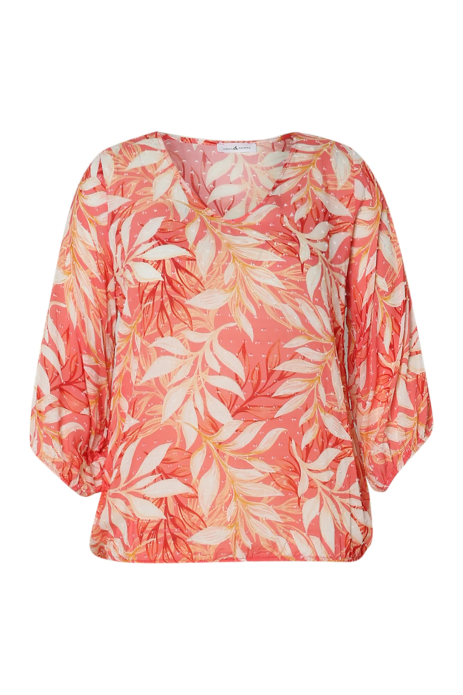 Blouse van viscose met bladerenprint - Image 21