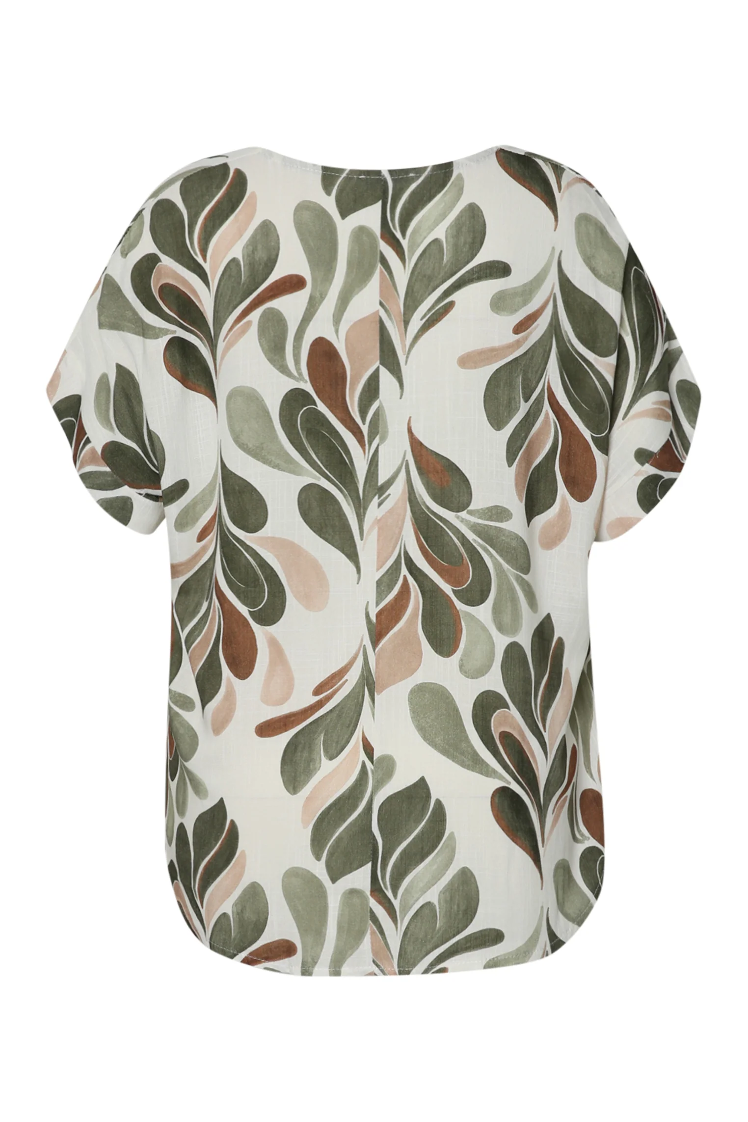 Blouse van viscose met bladprint - Image 9