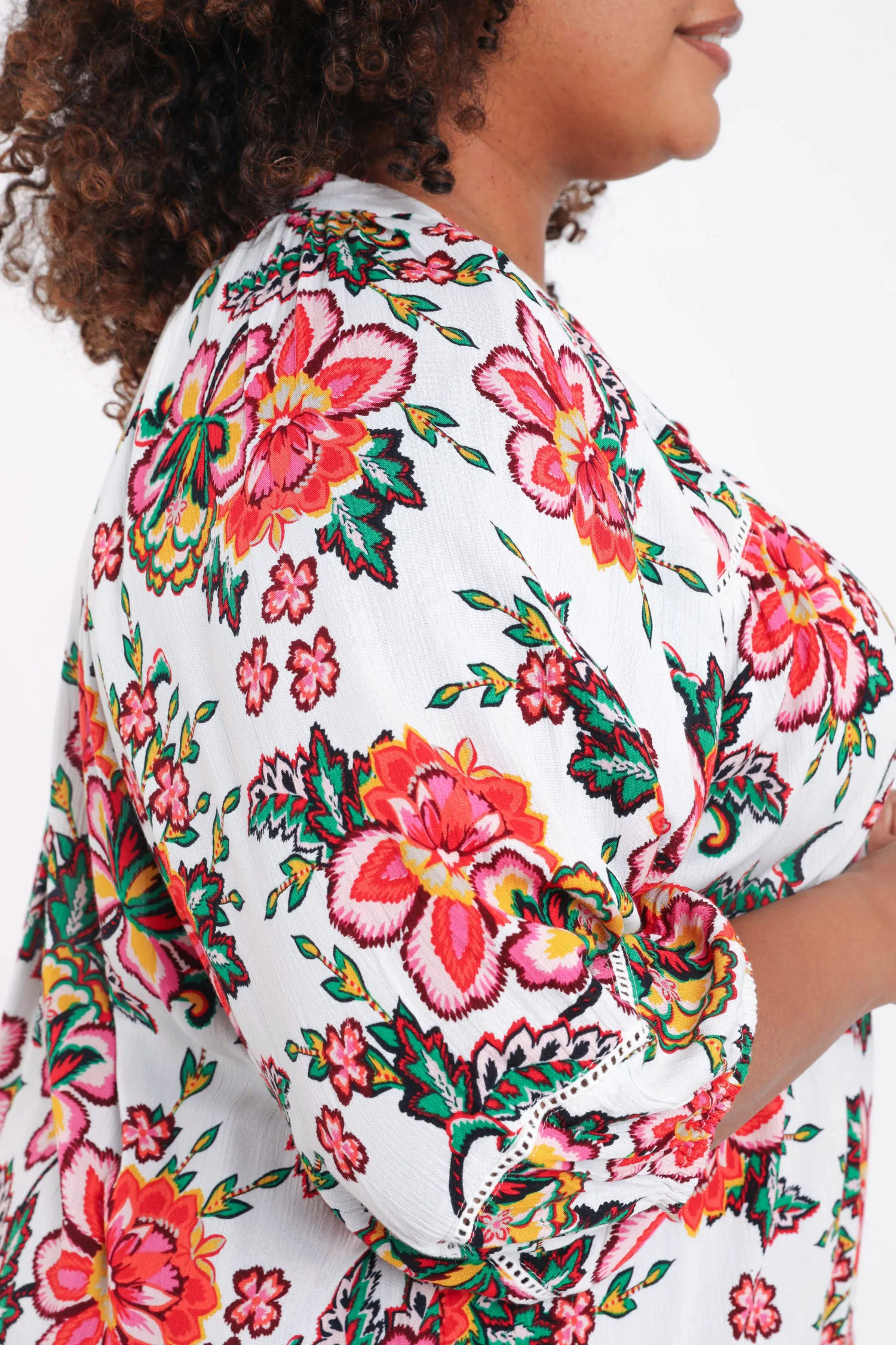 Blouse van bedrukt viscose met bloemenprint - Image 3