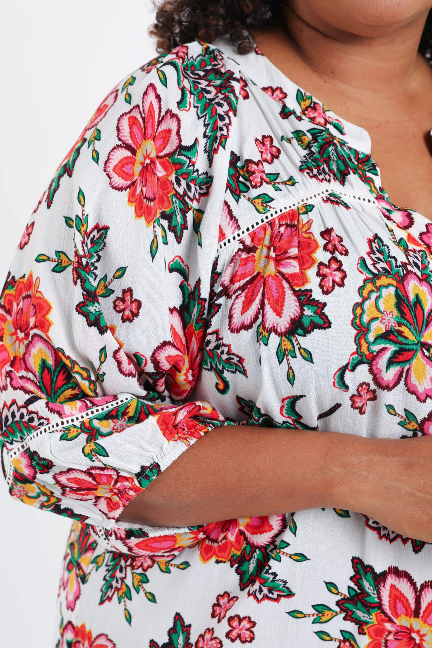 Blouse van bedrukt viscose met bloemenprint - Image 6