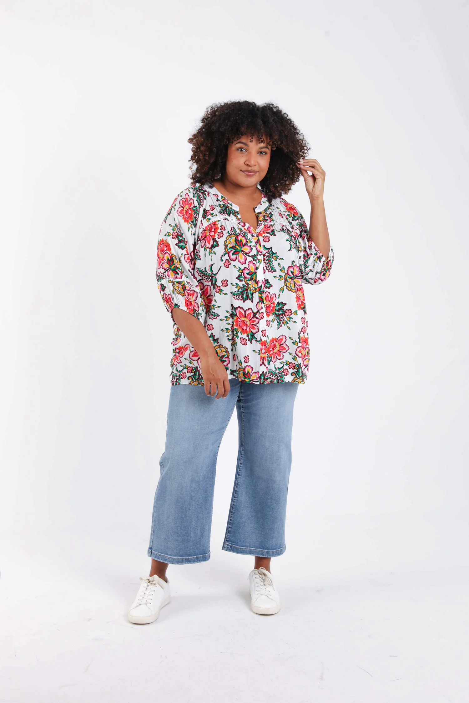 Blouse van bedrukt viscose met bloemenprint - Image 8