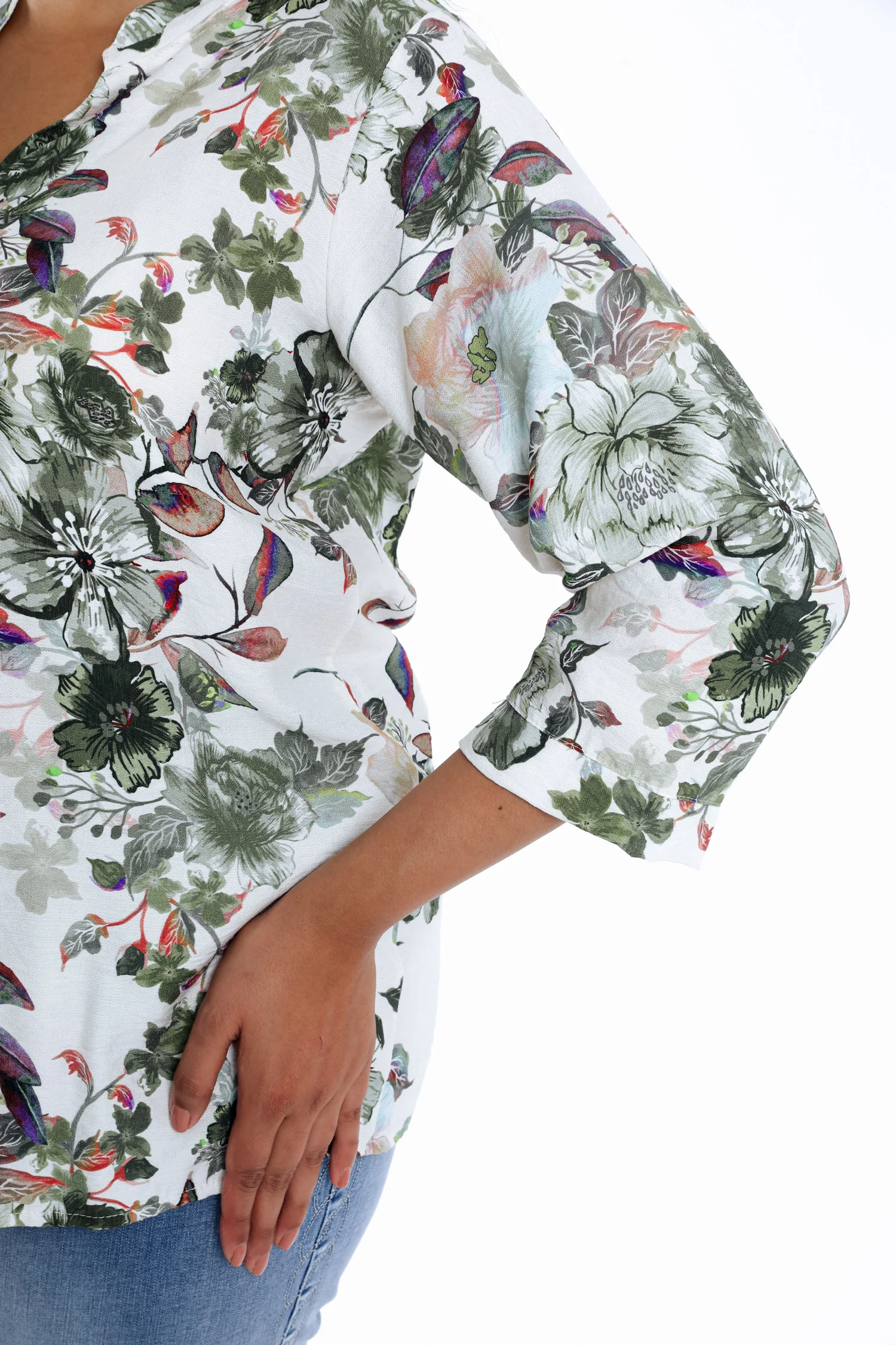 Blouse van bedrukt viscose met bloemenprint - Image 13