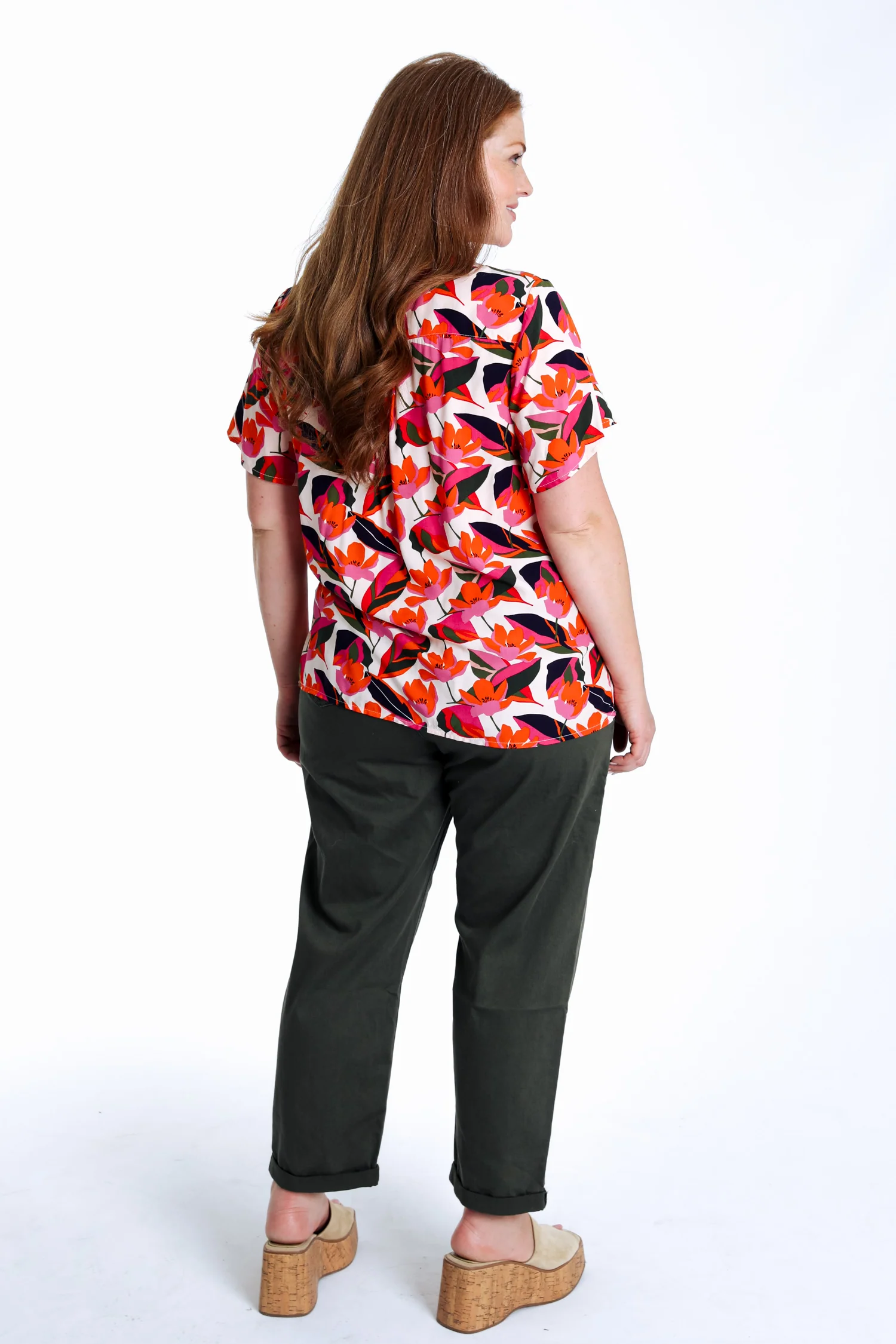 Bloes met bloemenprint van viscose - Image 2