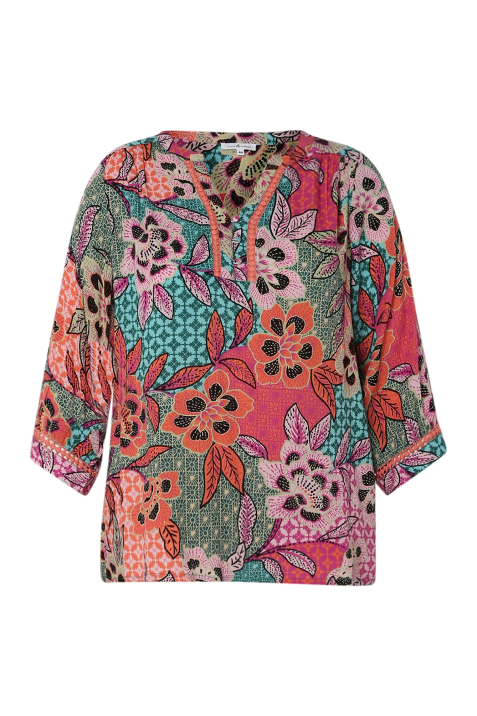 Bloes van viscose met bloemenprint - Image 10