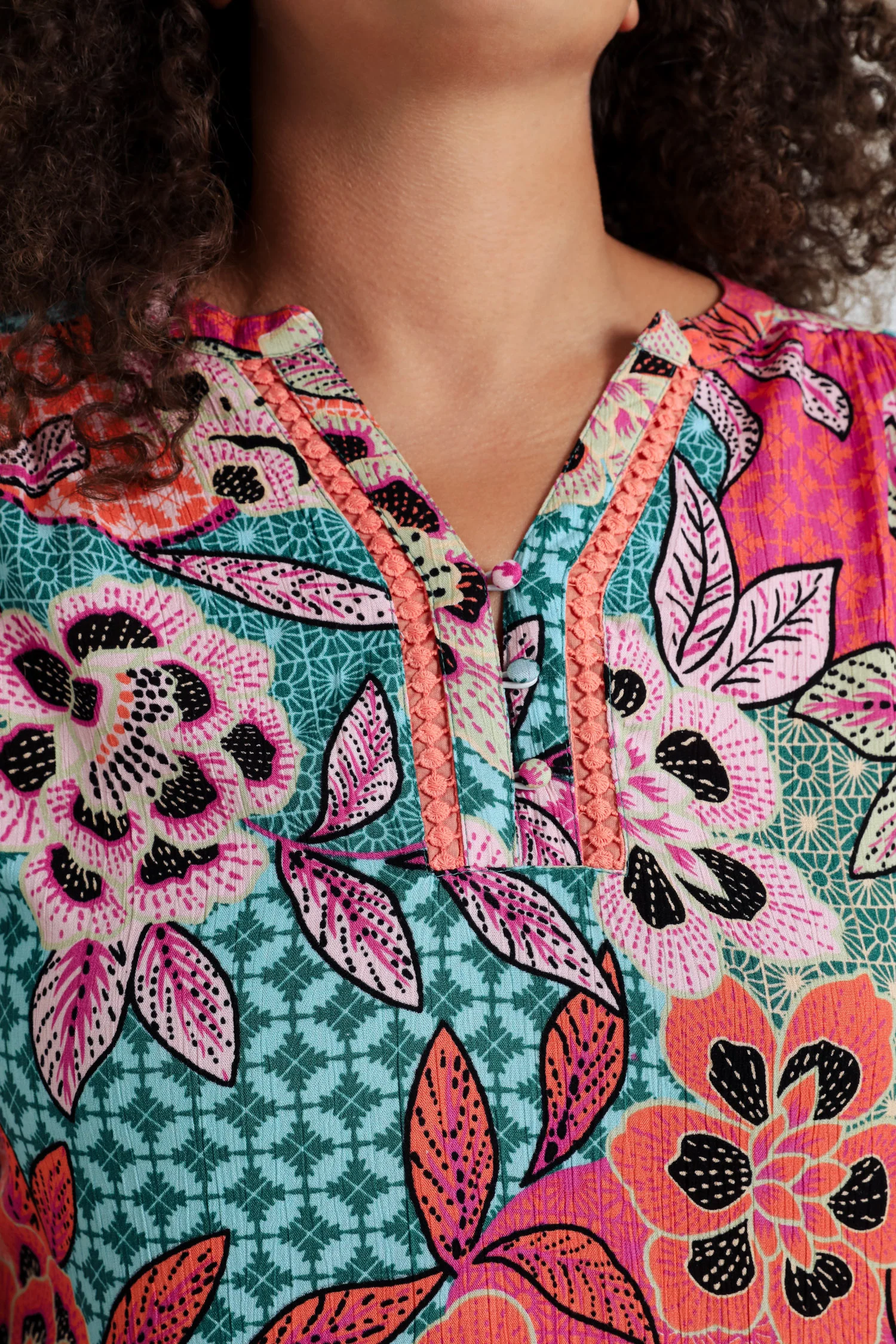 Bloes van viscose met bloemenprint - Image 6