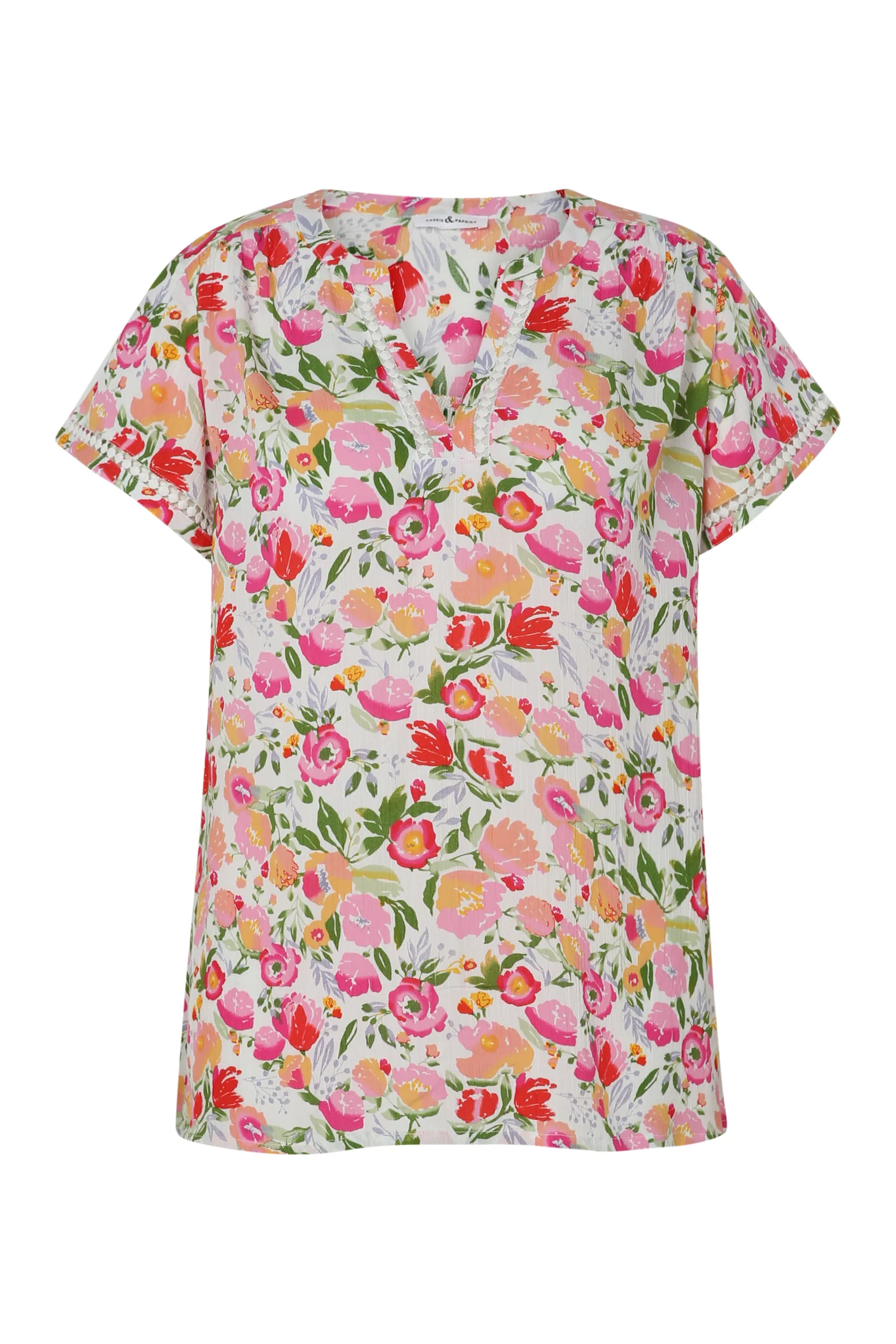 Bloes van viscose met bloemenprint - Image 10
