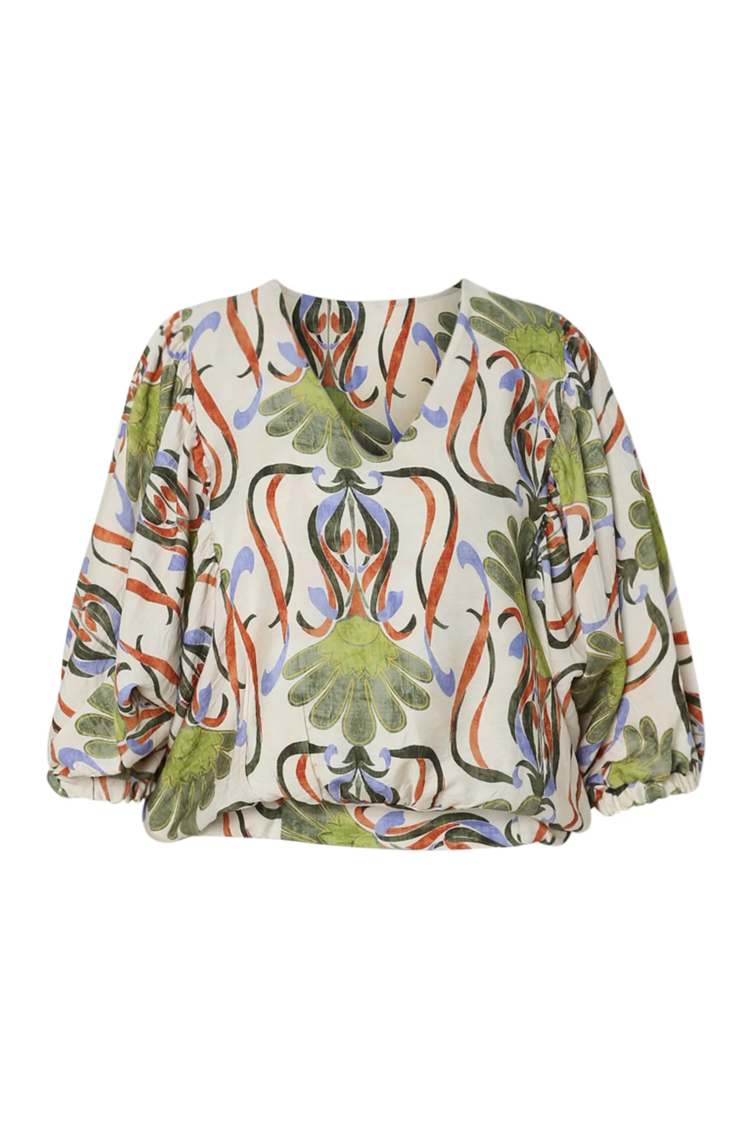 Bloes van viscose met bloemenprint - Image 10