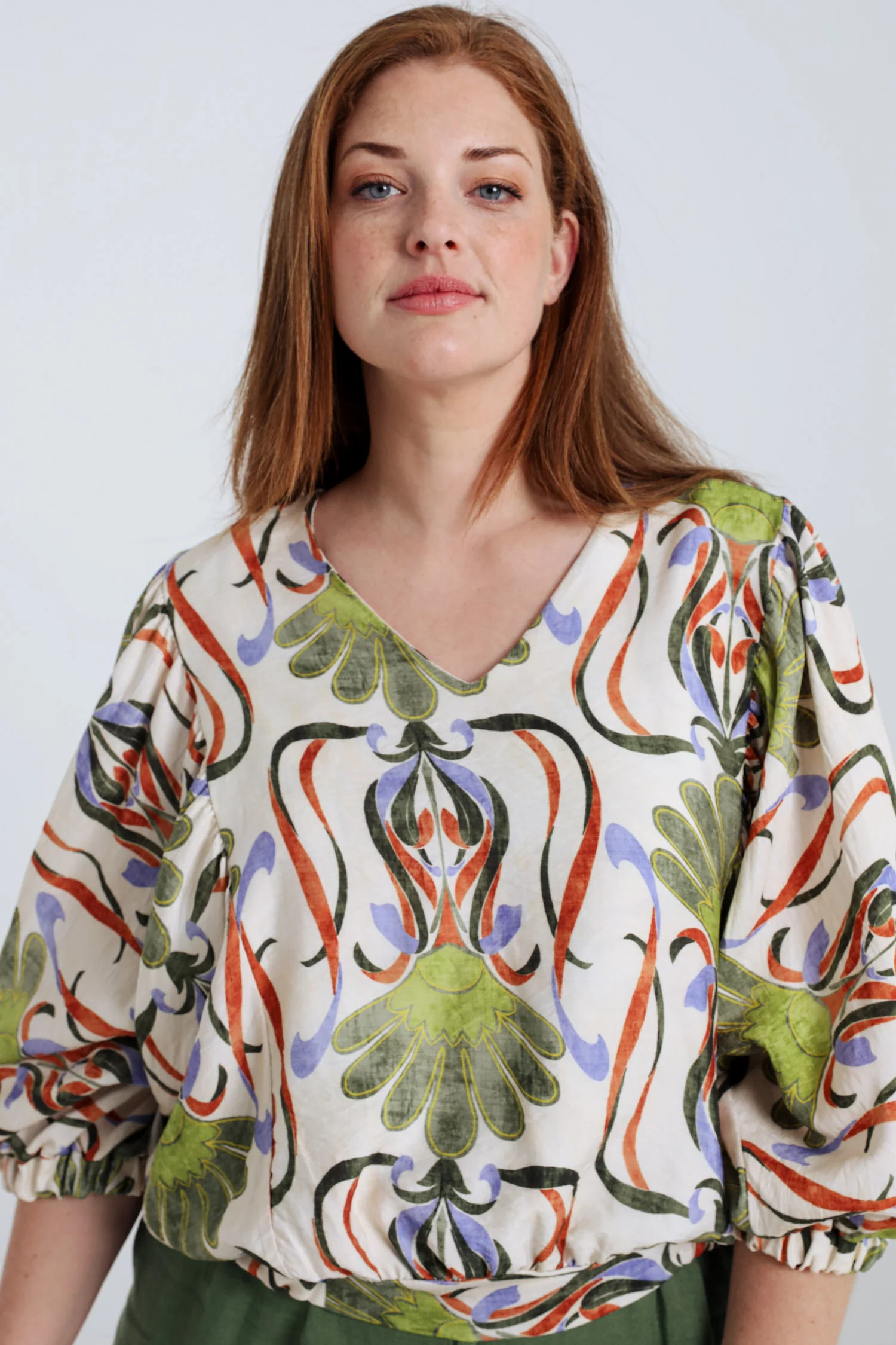 Bloes van viscose met bloemenprint - Image 6