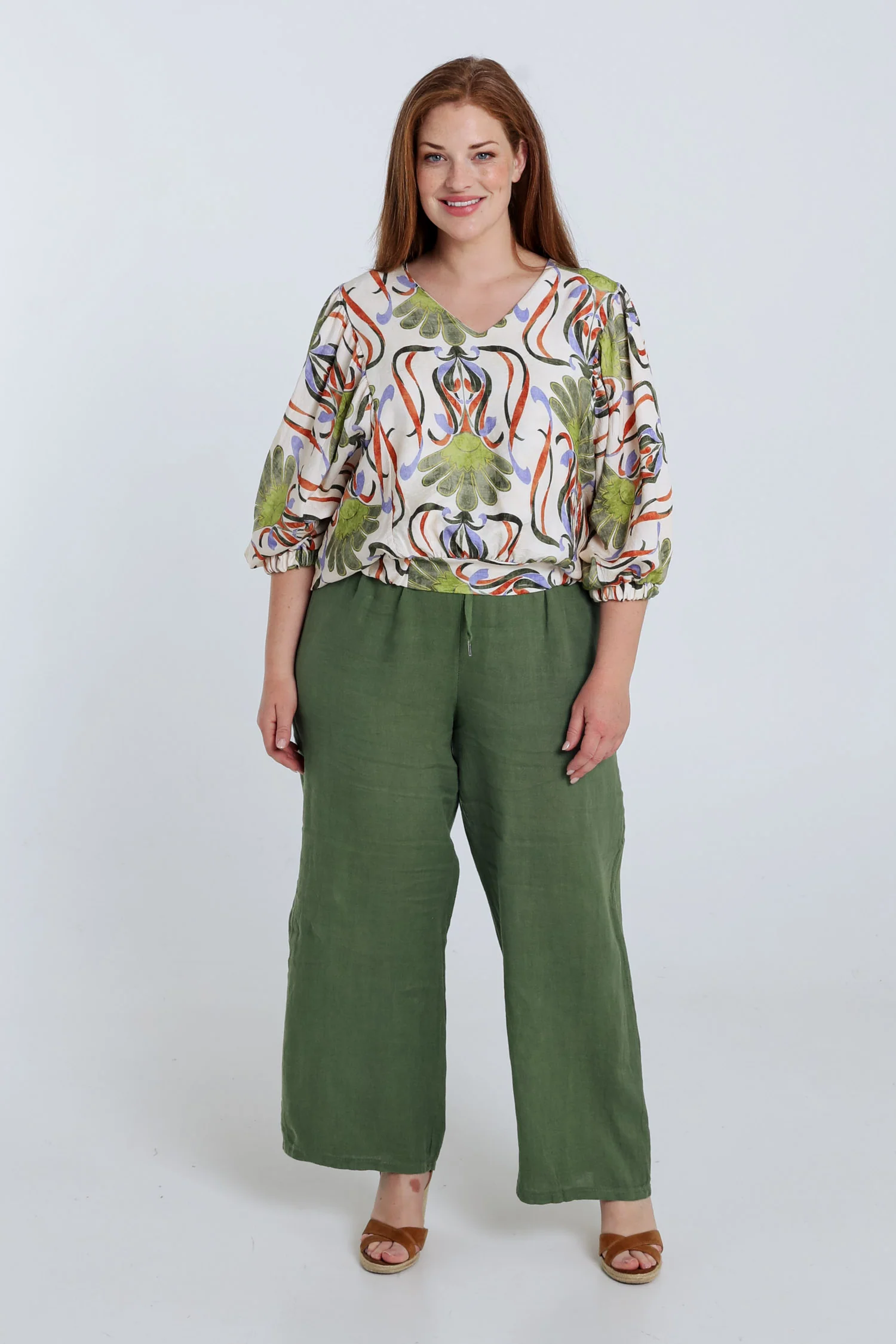 Bloes van viscose met bloemenprint - Image 8