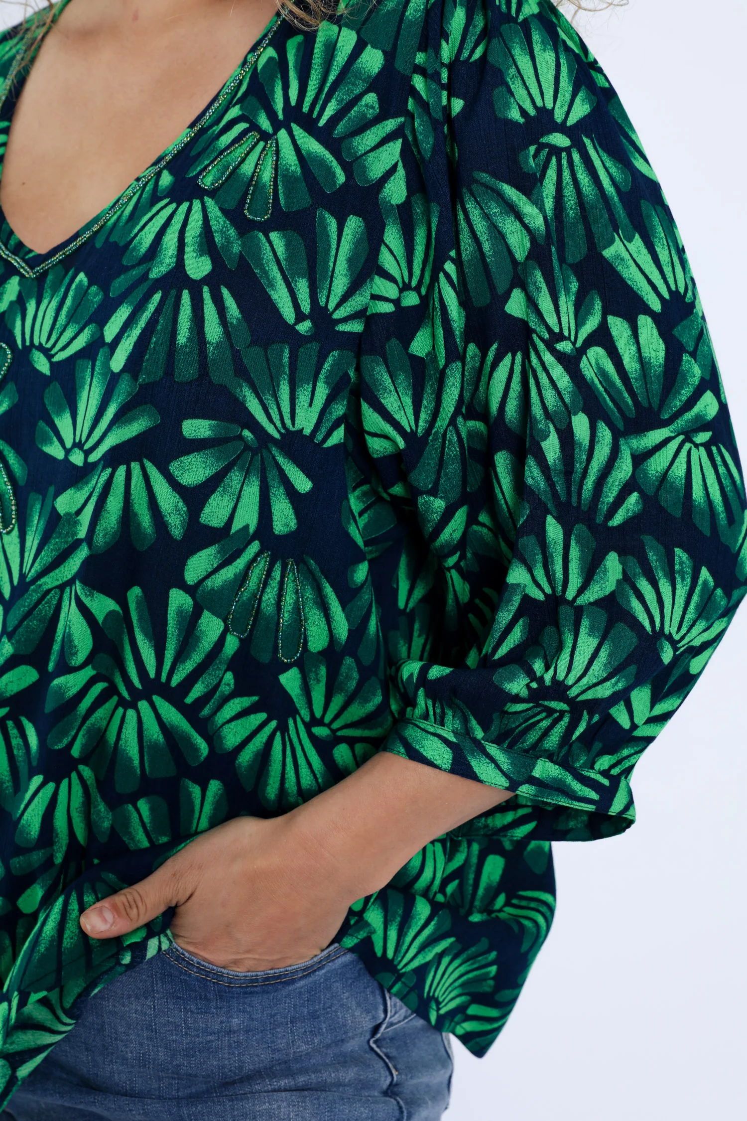 Bloes van viscose met bloemenprint - Image 4