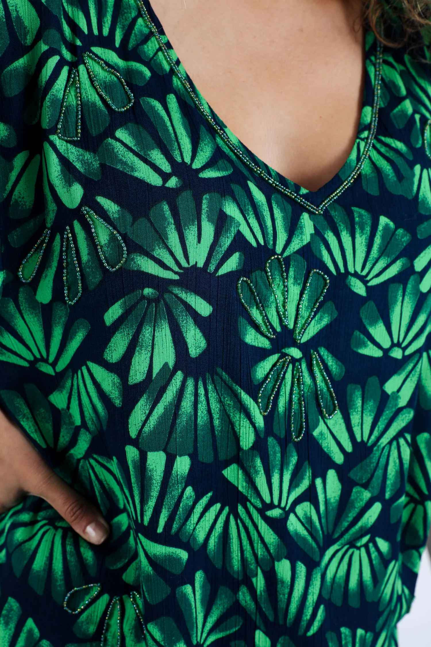 Bloes van viscose met bloemenprint - Image 6