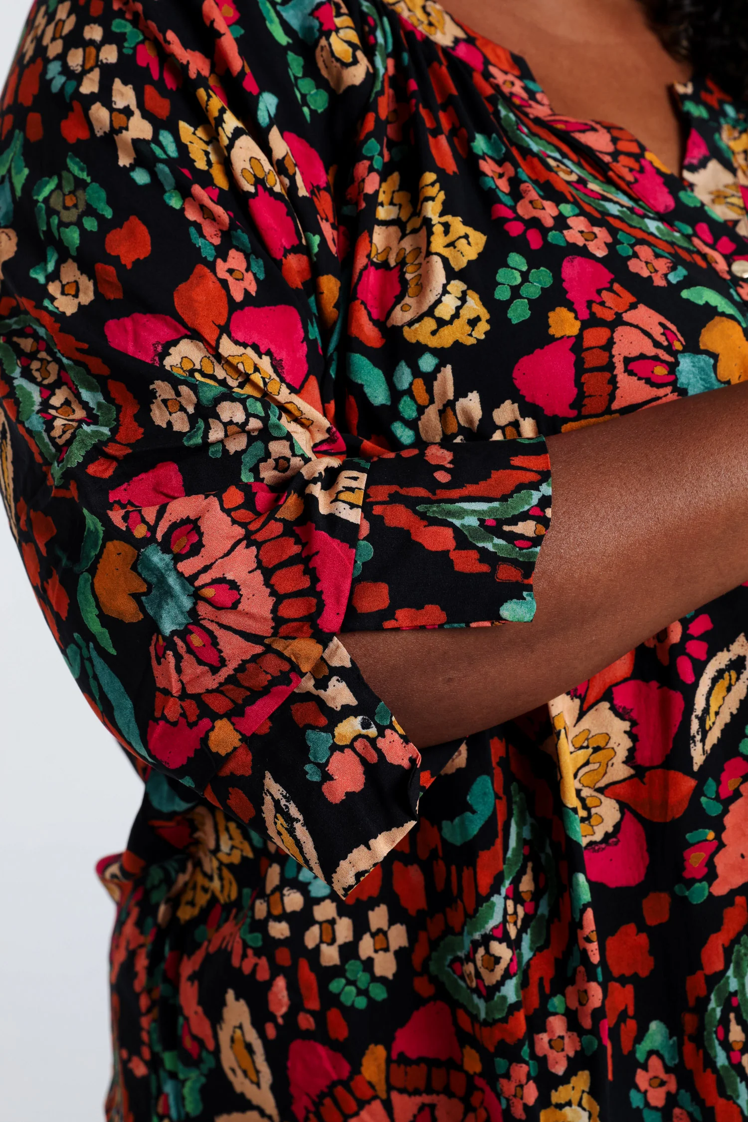Blouse in viscose met bloemenprint en ballonmouwen - Image 3