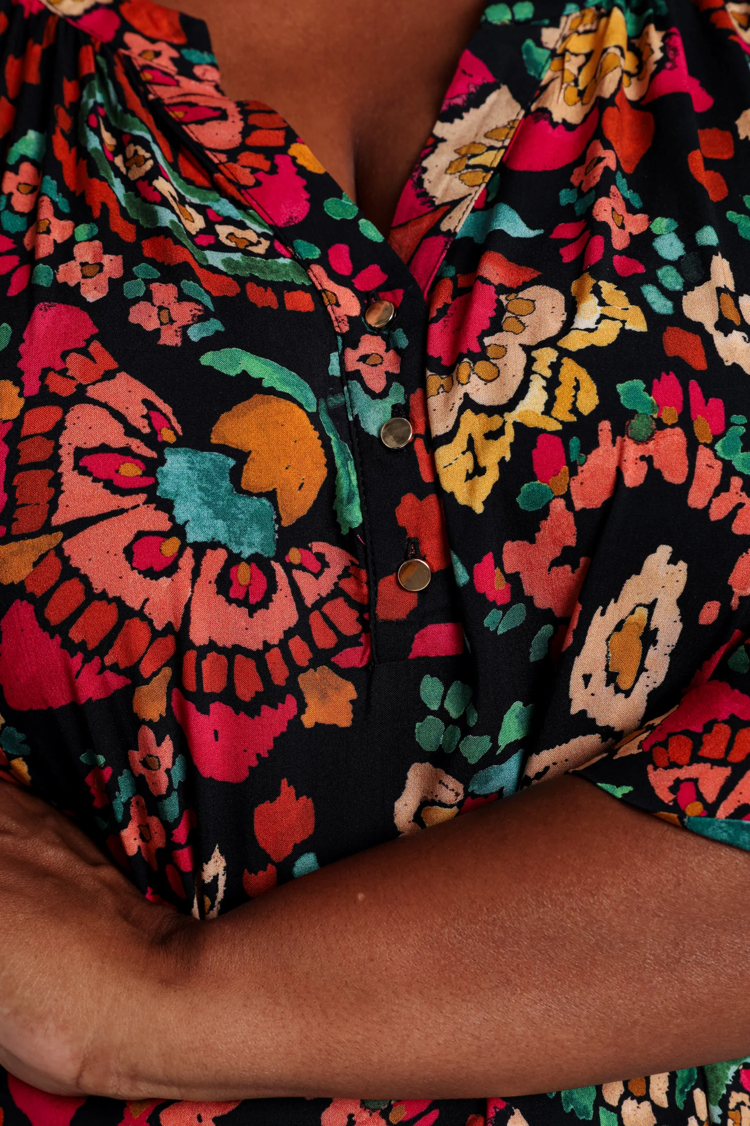 Blouse in viscose met bloemenprint en ballonmouwen - Image 5