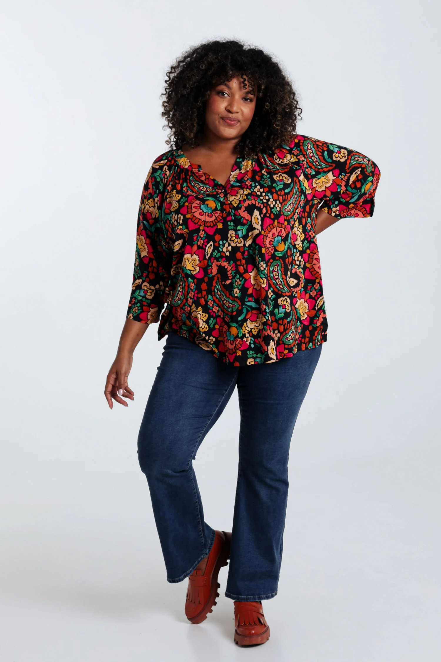 Blouse in viscose met bloemenprint en ballonmouwen - Image 7
