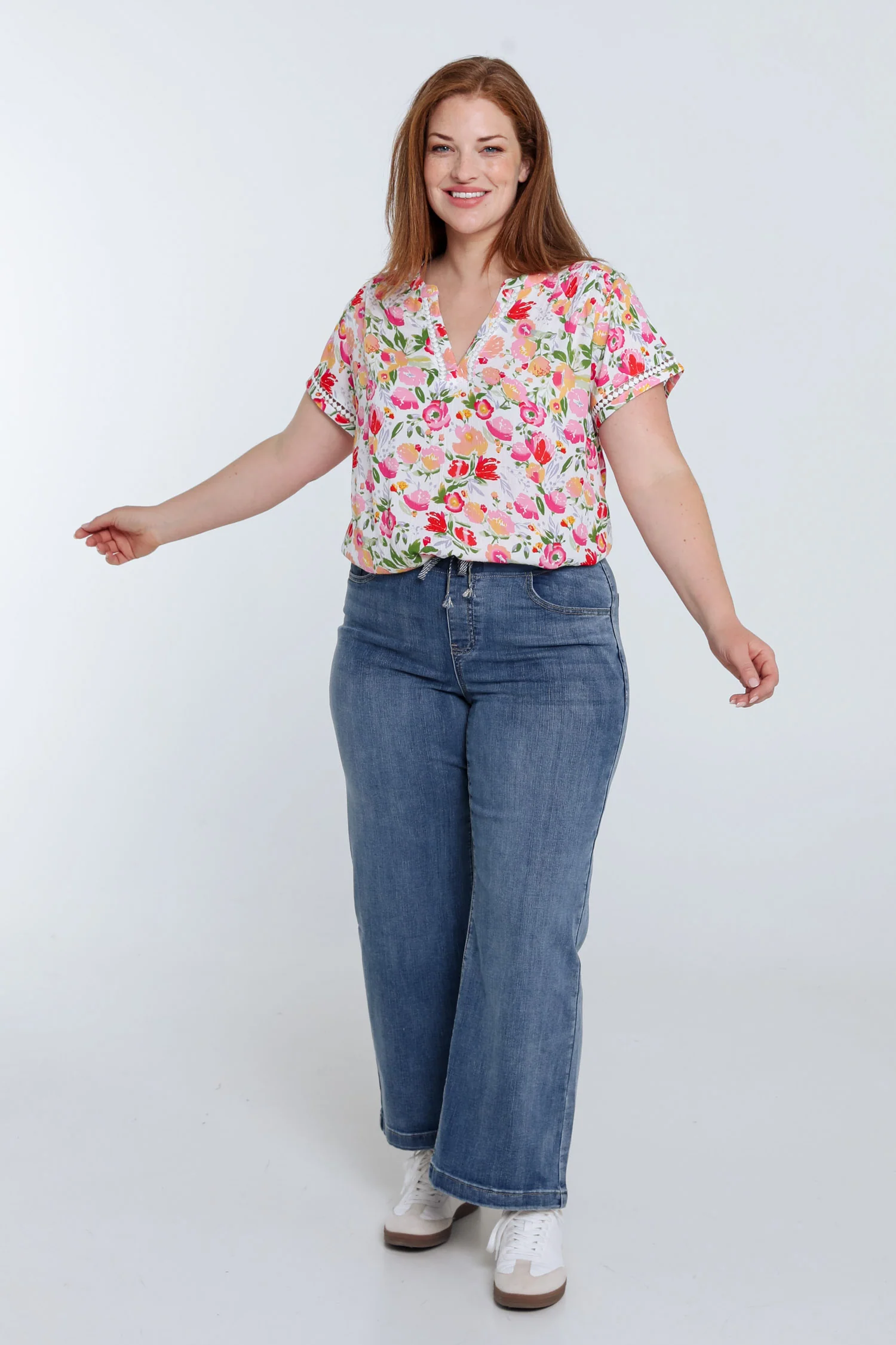 Bloes van viscose met bloemenprint - Image 8
