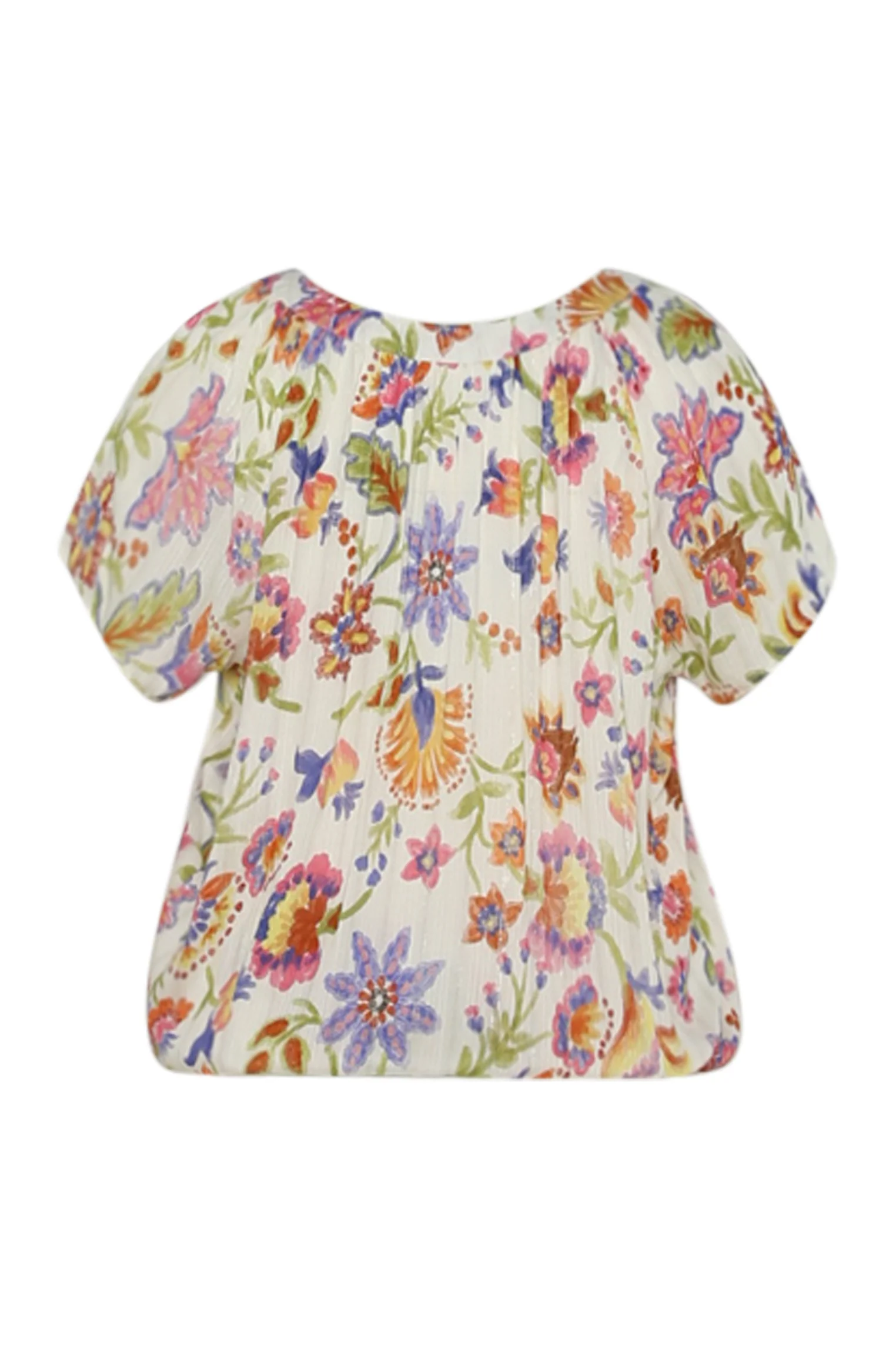 Blouse van viscose met bloemenprint en lurex - Image 11