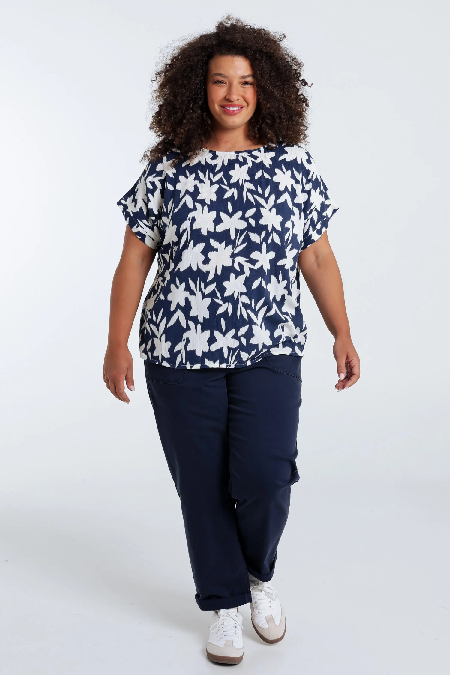 Bloes van bicolore bloemenprint viscose - Image 9