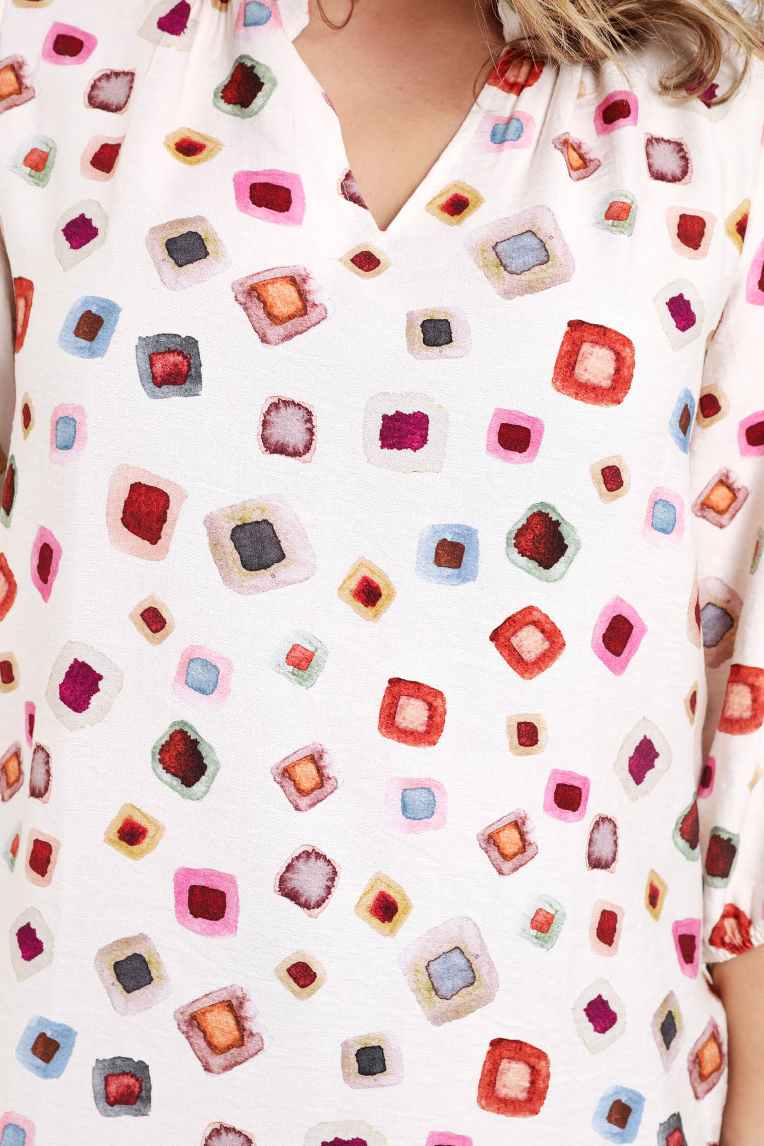 Blouse van bedrukte viscose met geometrisch patroon - Image 5